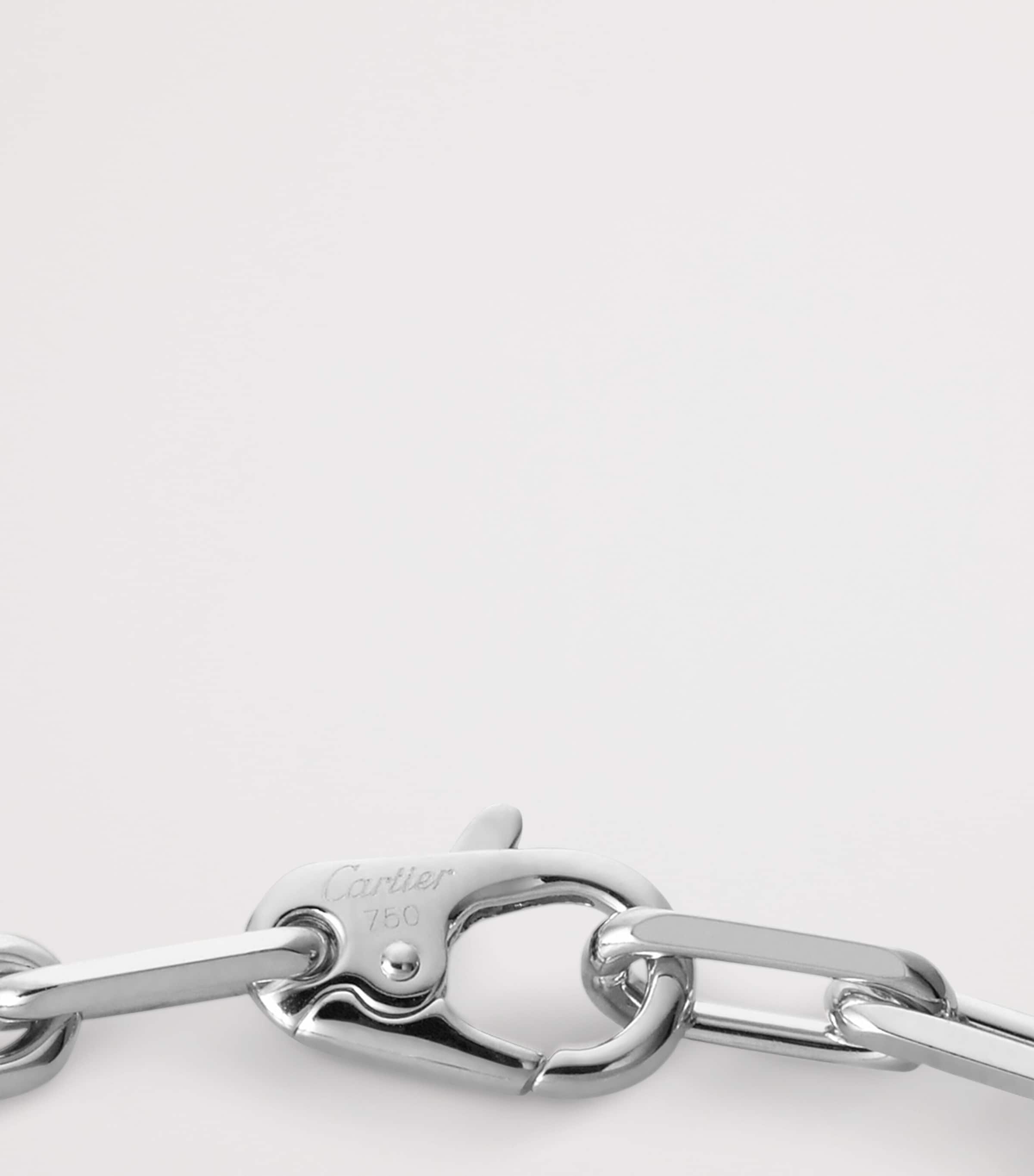 Medium White Gold Santos de Cartier Chain Bracelet WHITE GOLD Image 6