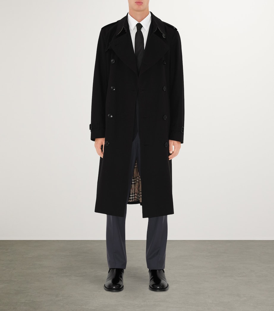 Long Kensington Heritage Trench Coat BLACK Image 5