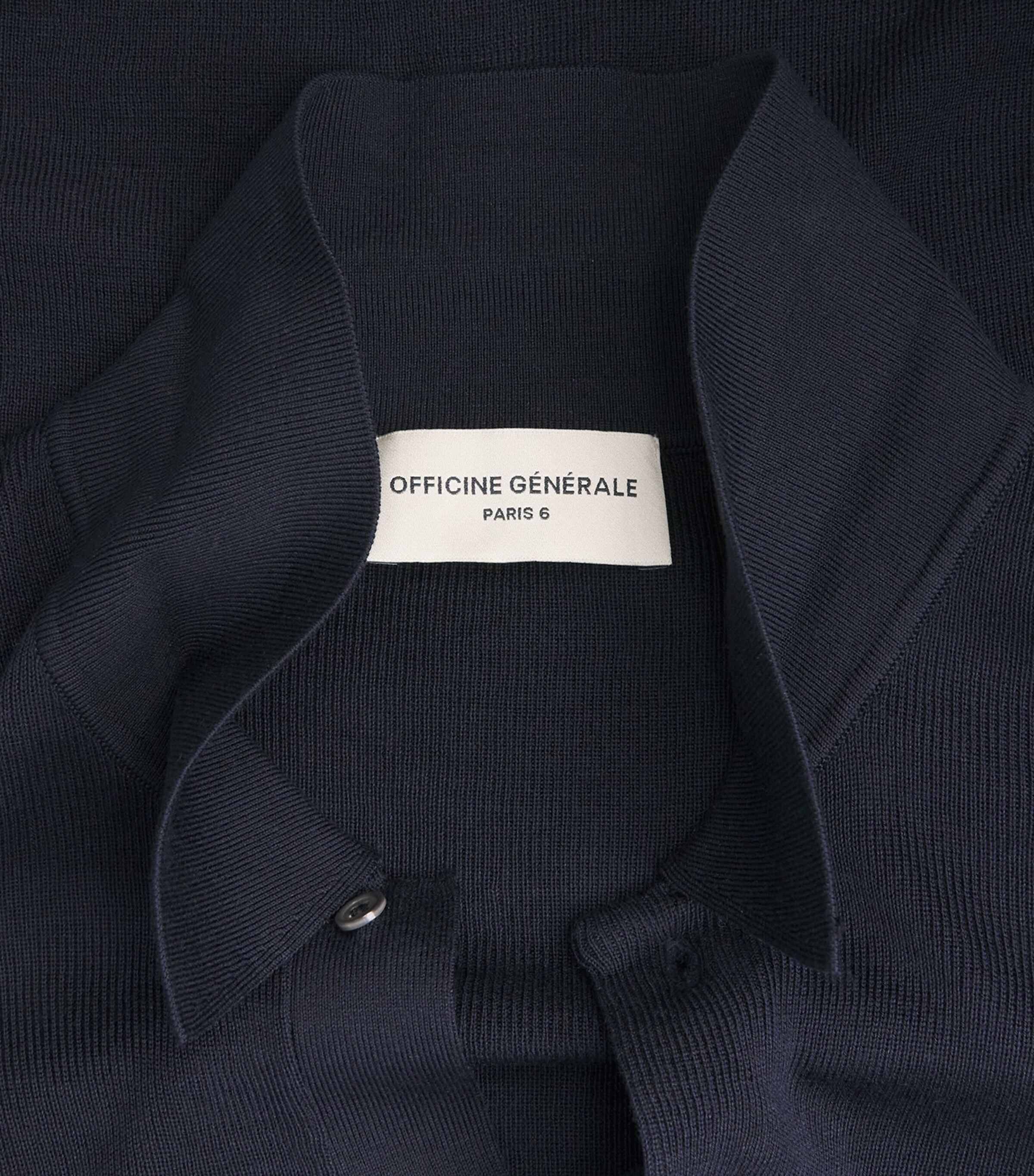 Ribbed Collar Cardigan DARK NAVY Image 5