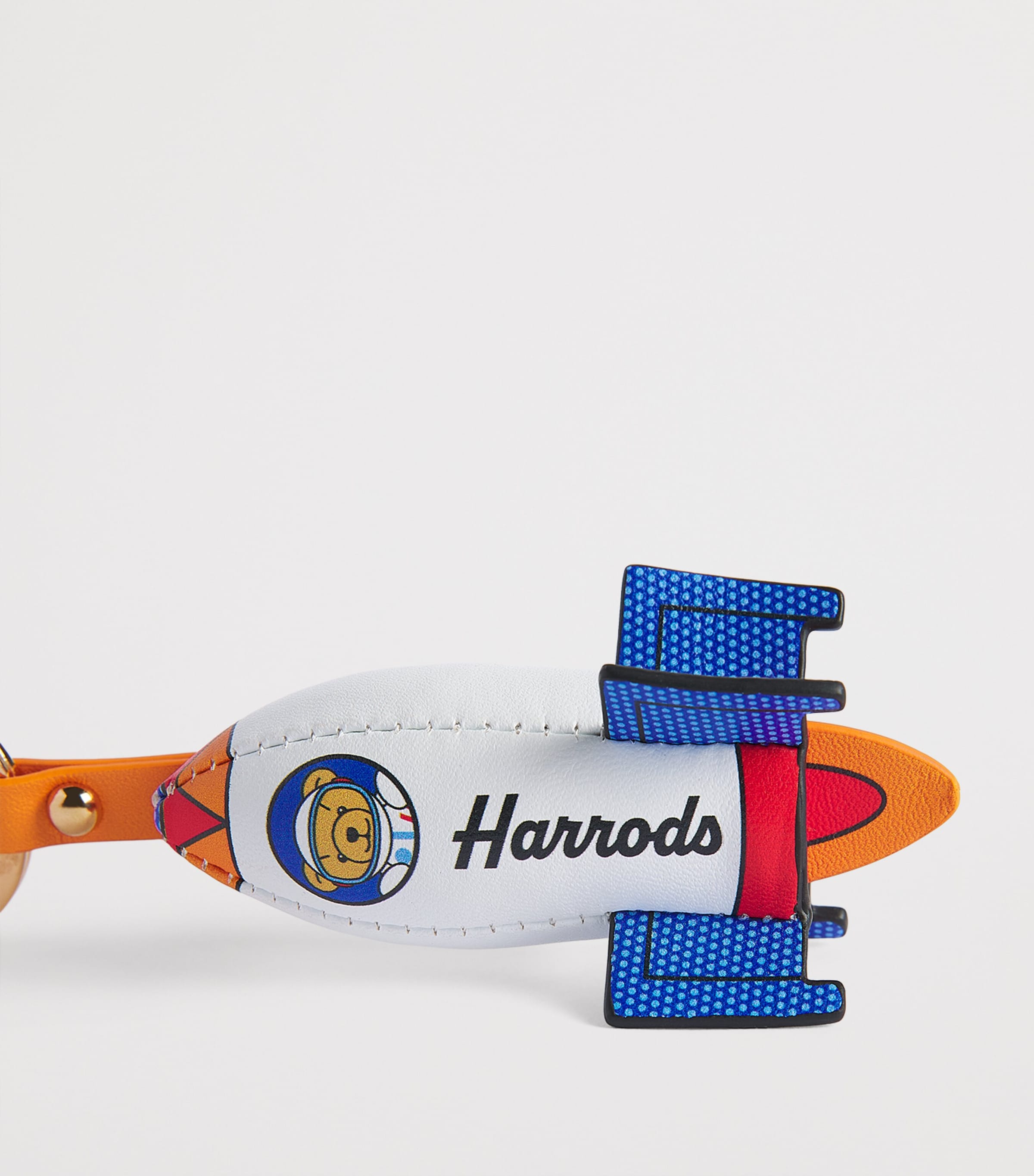 Harrods Leather Pop Rocket Keyring Image 2