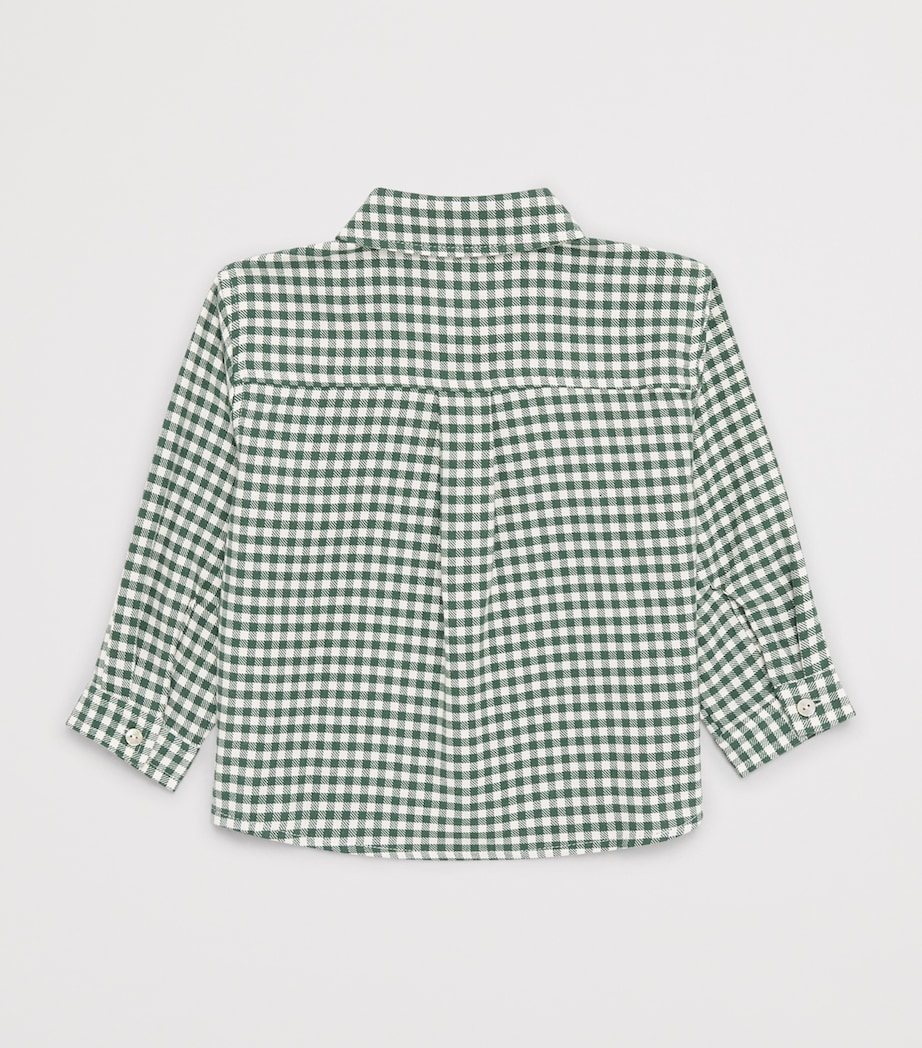 KONGES SLOJD Organic Cotton Check Shirt (9 Months-4 Years) Green Check Image 2