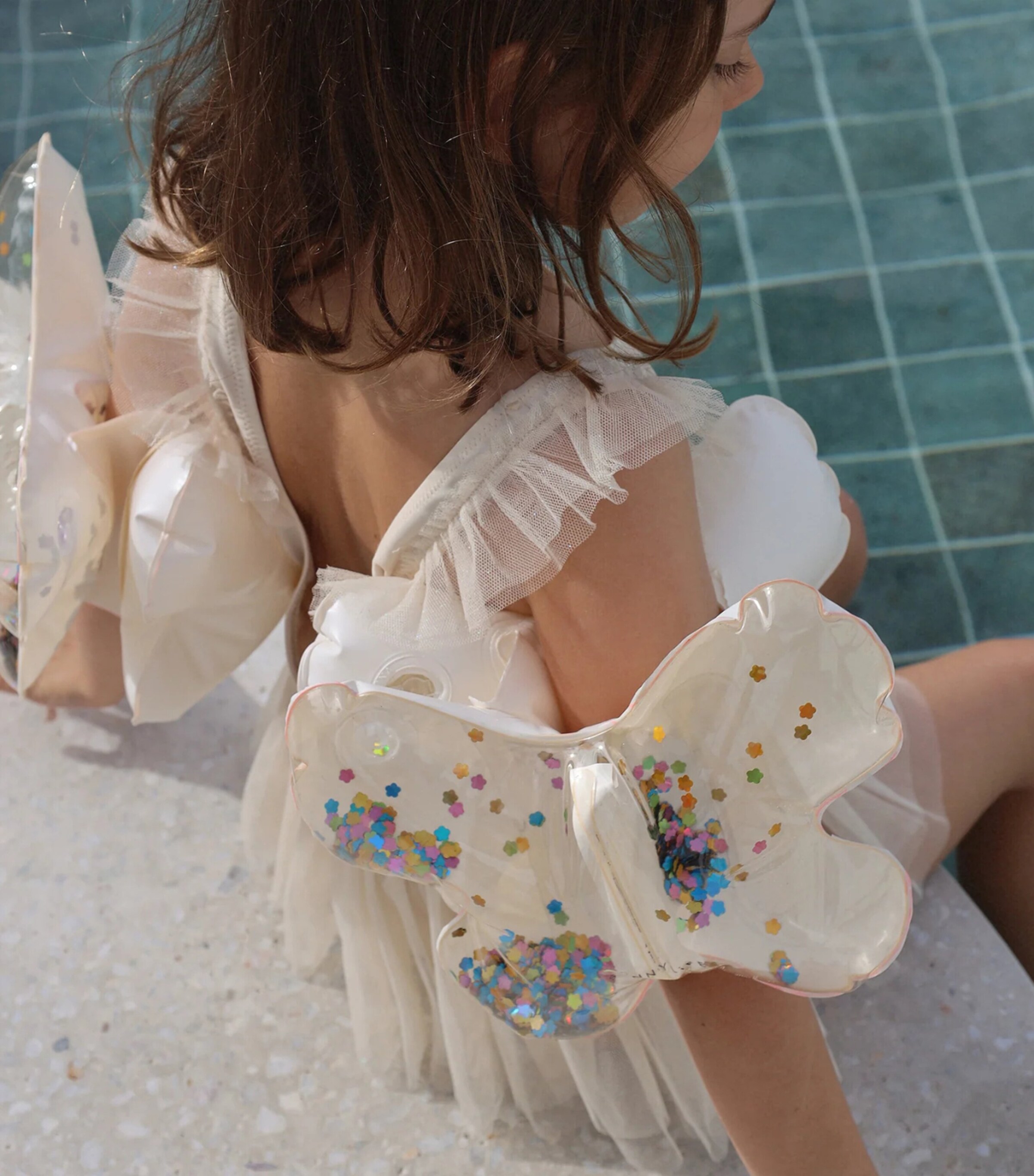 Sunnylife Kids Glitter Butterfly Inflatable Armbands (Set of 2) Glitter Image 2