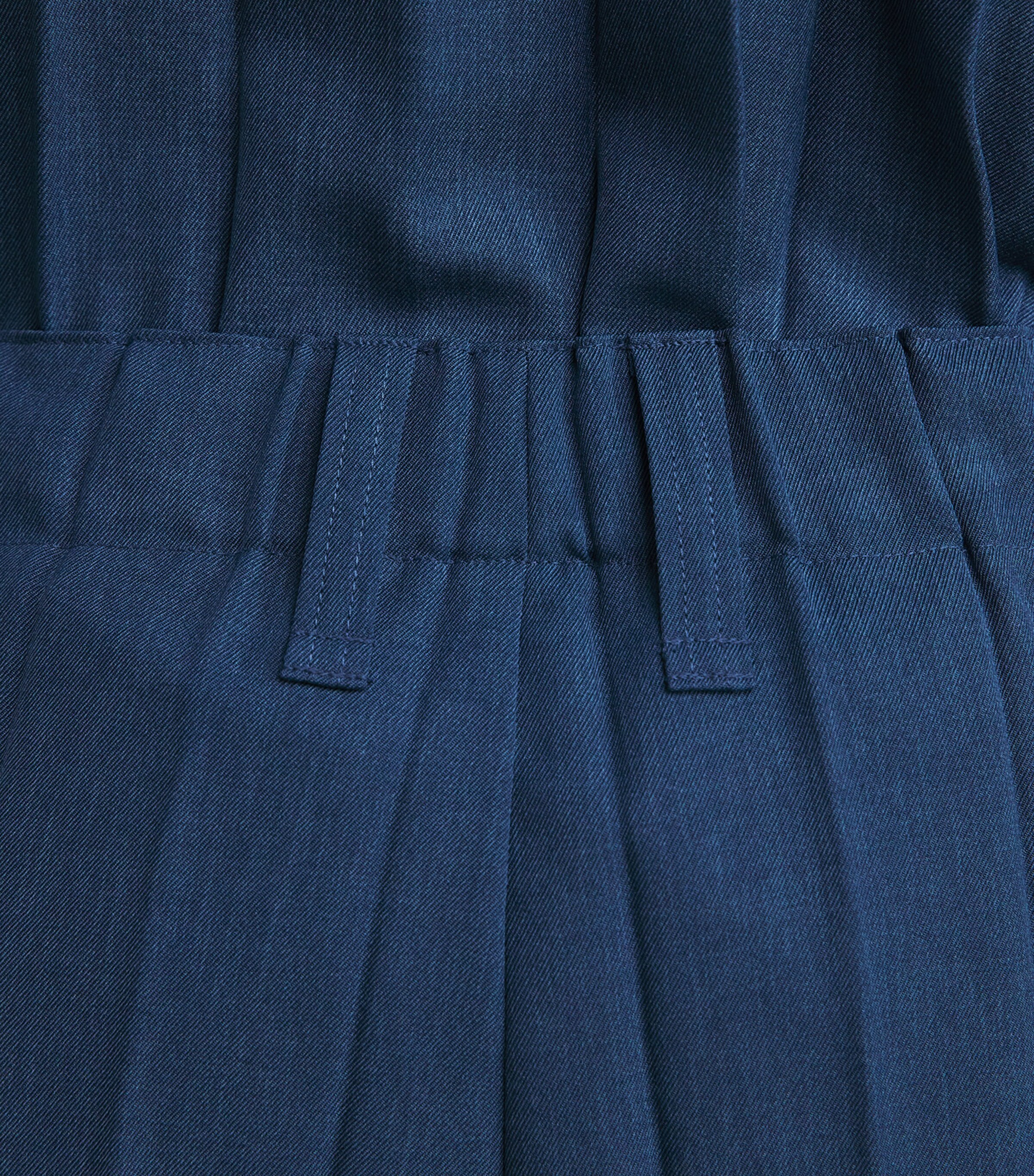 Homme Plissé Issey Miyake Mens Edge Pleat Straight Trousers Navy Image 3