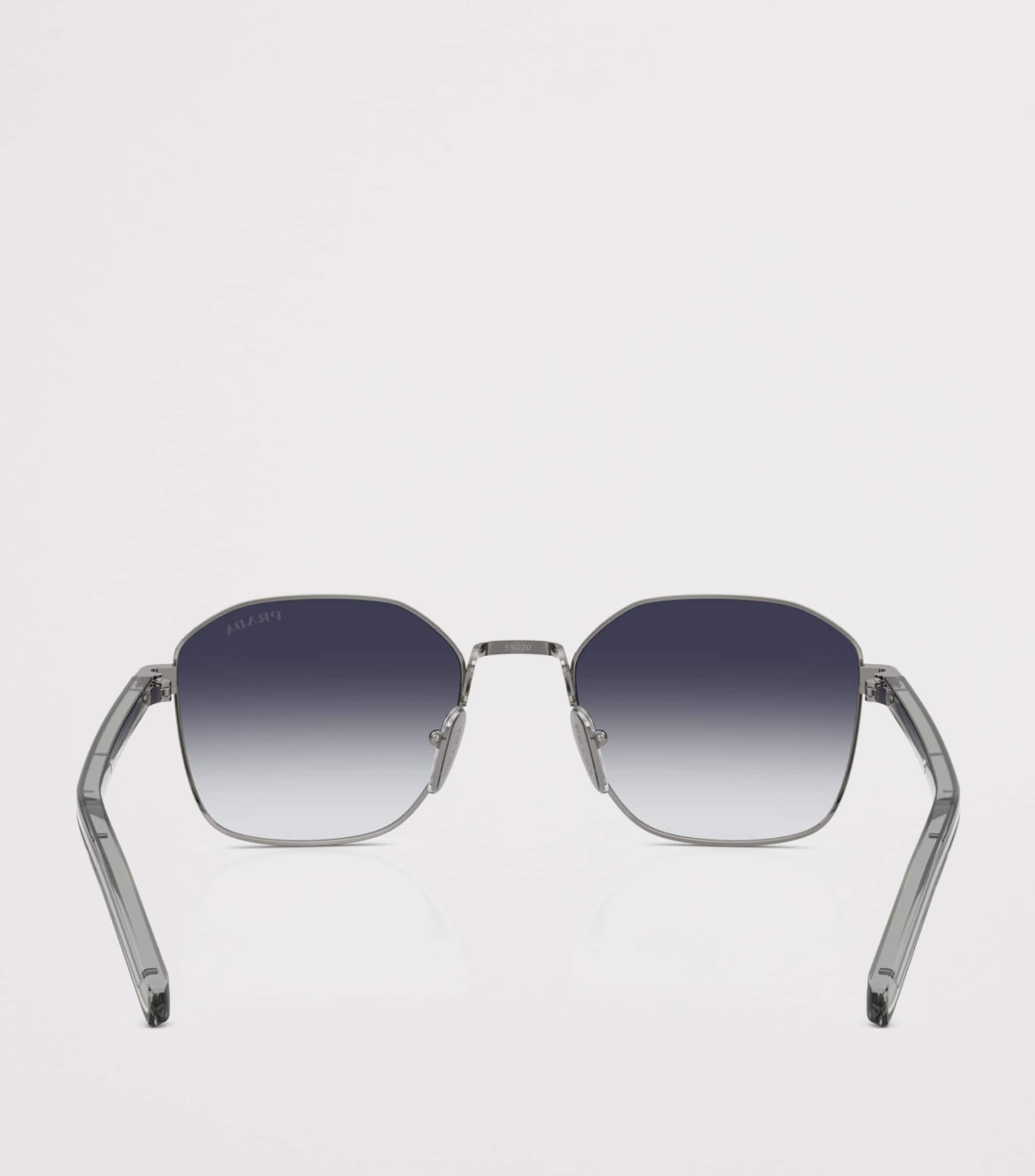 Prada Metal Geometric Sunglasses Grey Image 4