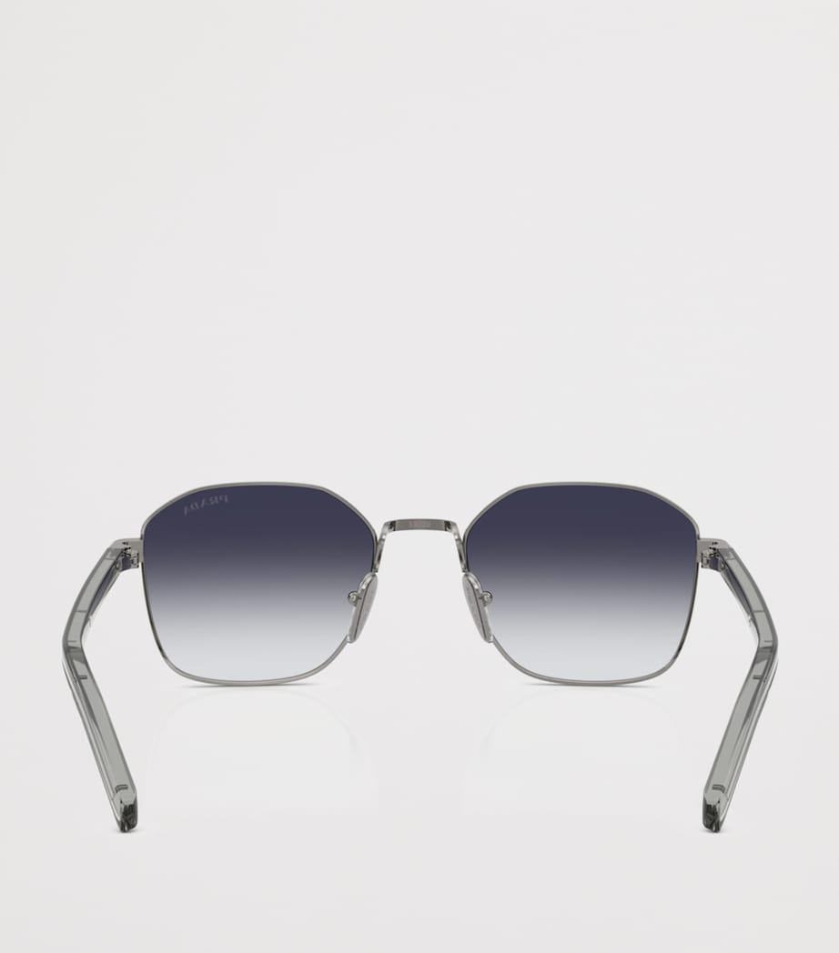 Prada Metal Geometric Sunglasses Grey Image 4