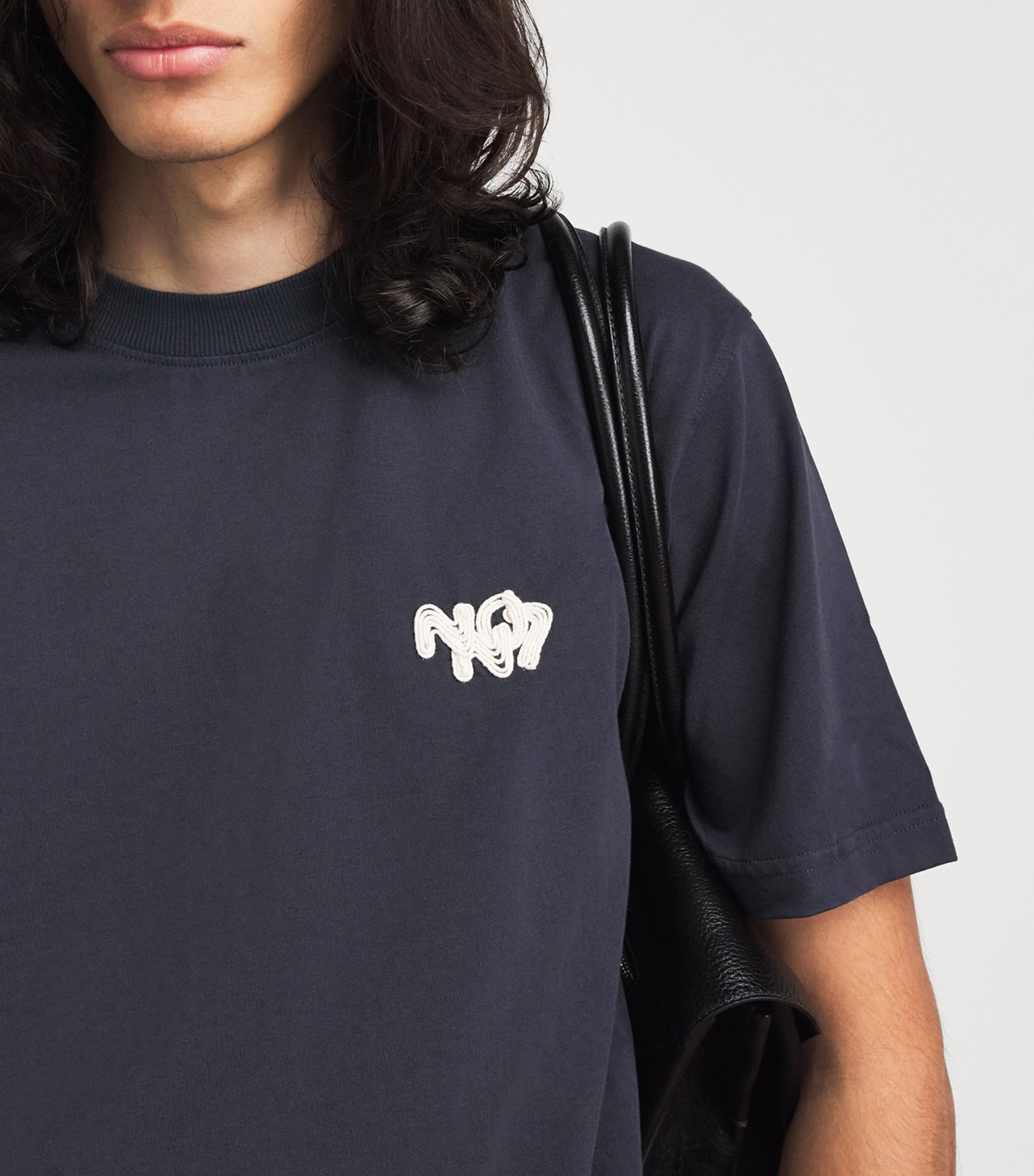 NN.07 Mens Pima Cotton Adam T-Shirt Deep Navy Image 3