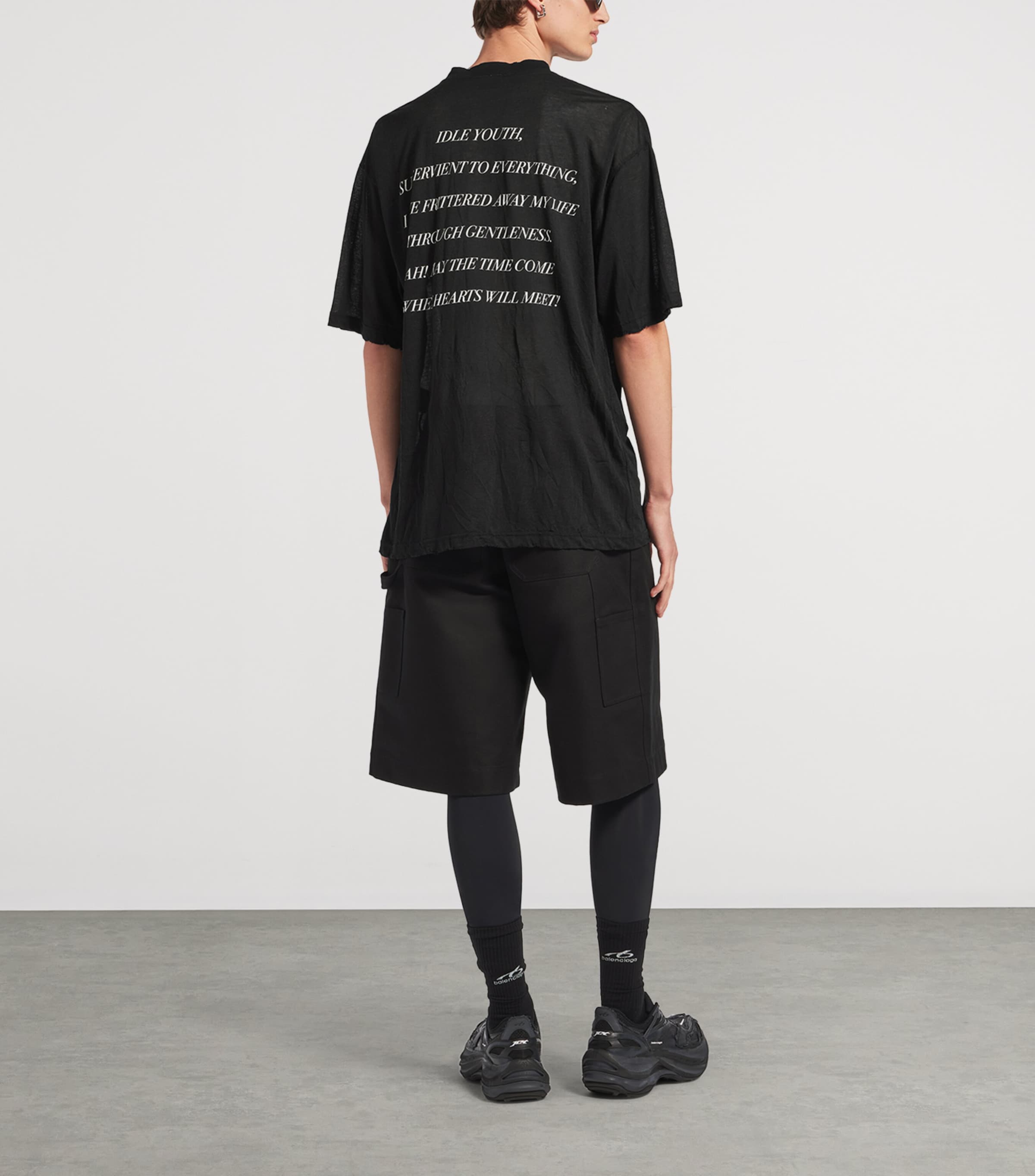 Balenciaga Mens Graphic Print T-Shirt Image 3