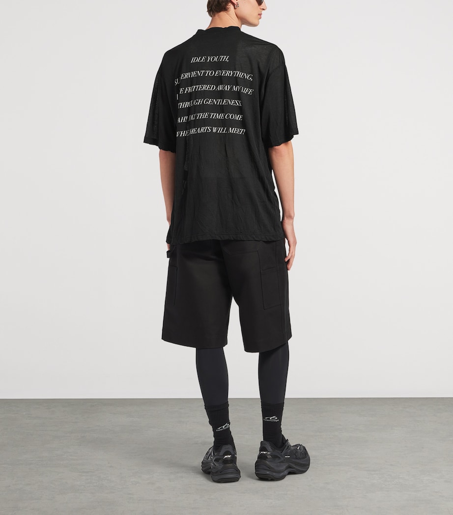 Balenciaga Mens Graphic Print T-Shirt Image 3
