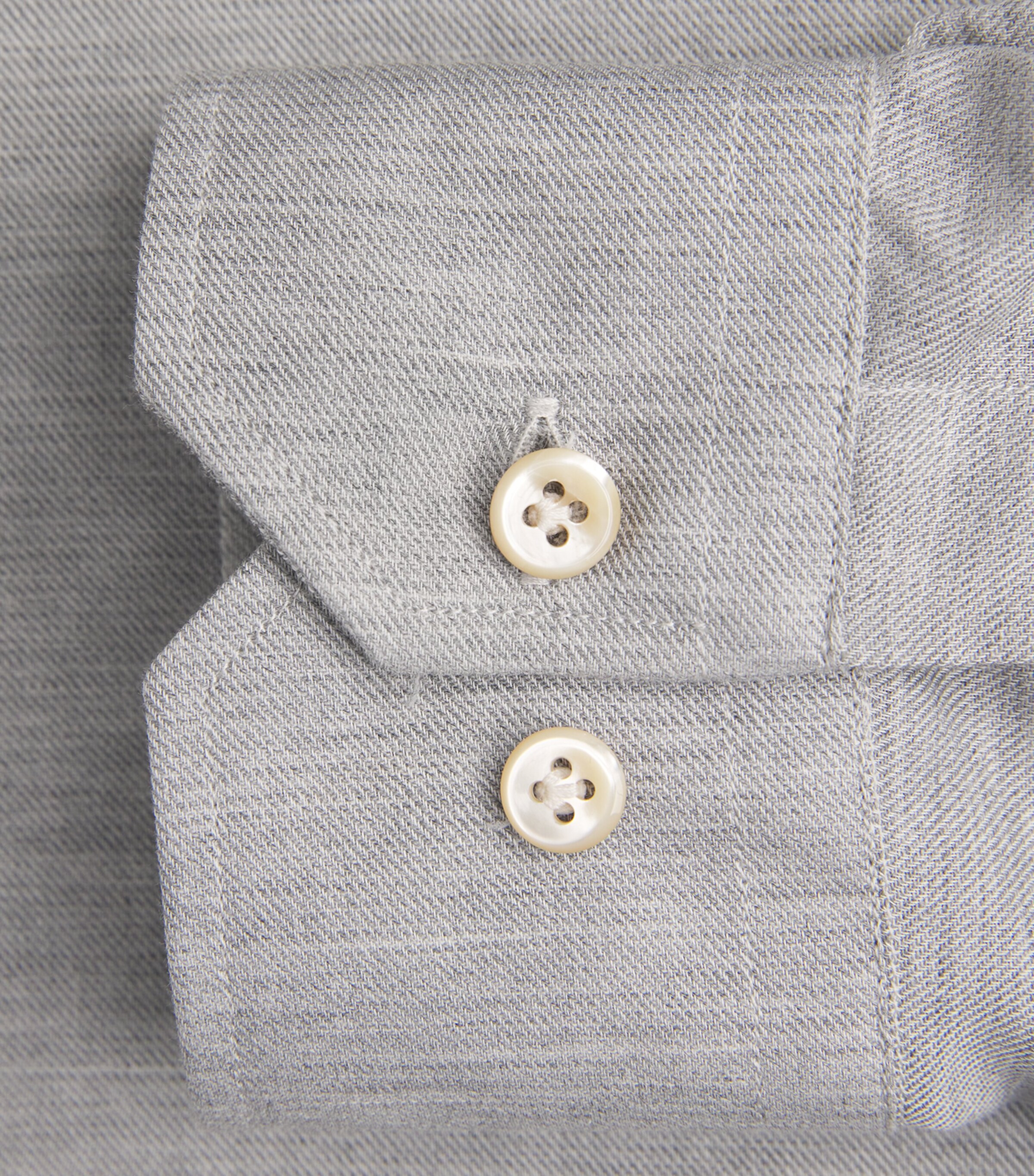 Pal Zileri Mens Cotton-Cashmere Shirt Light Grey Image 6