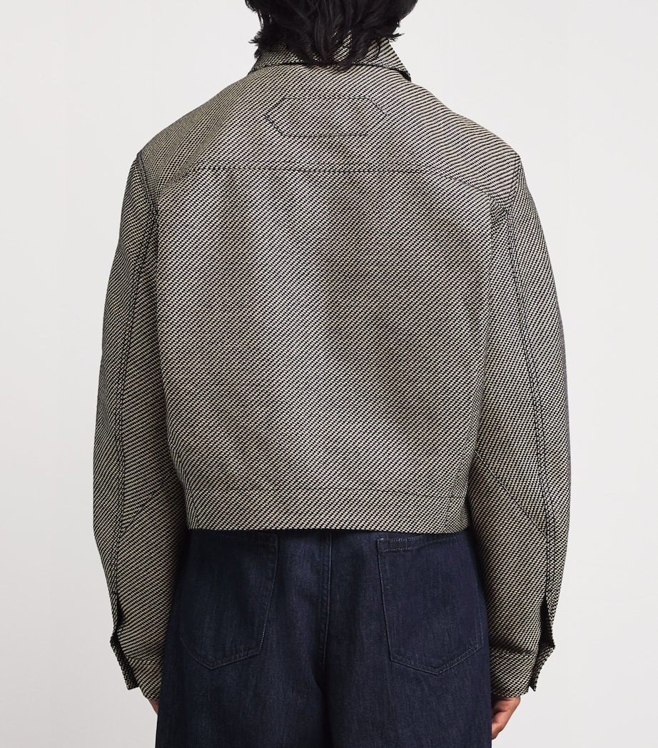 Cotton-Blend Logo Jacket 380-NAVY Image 4