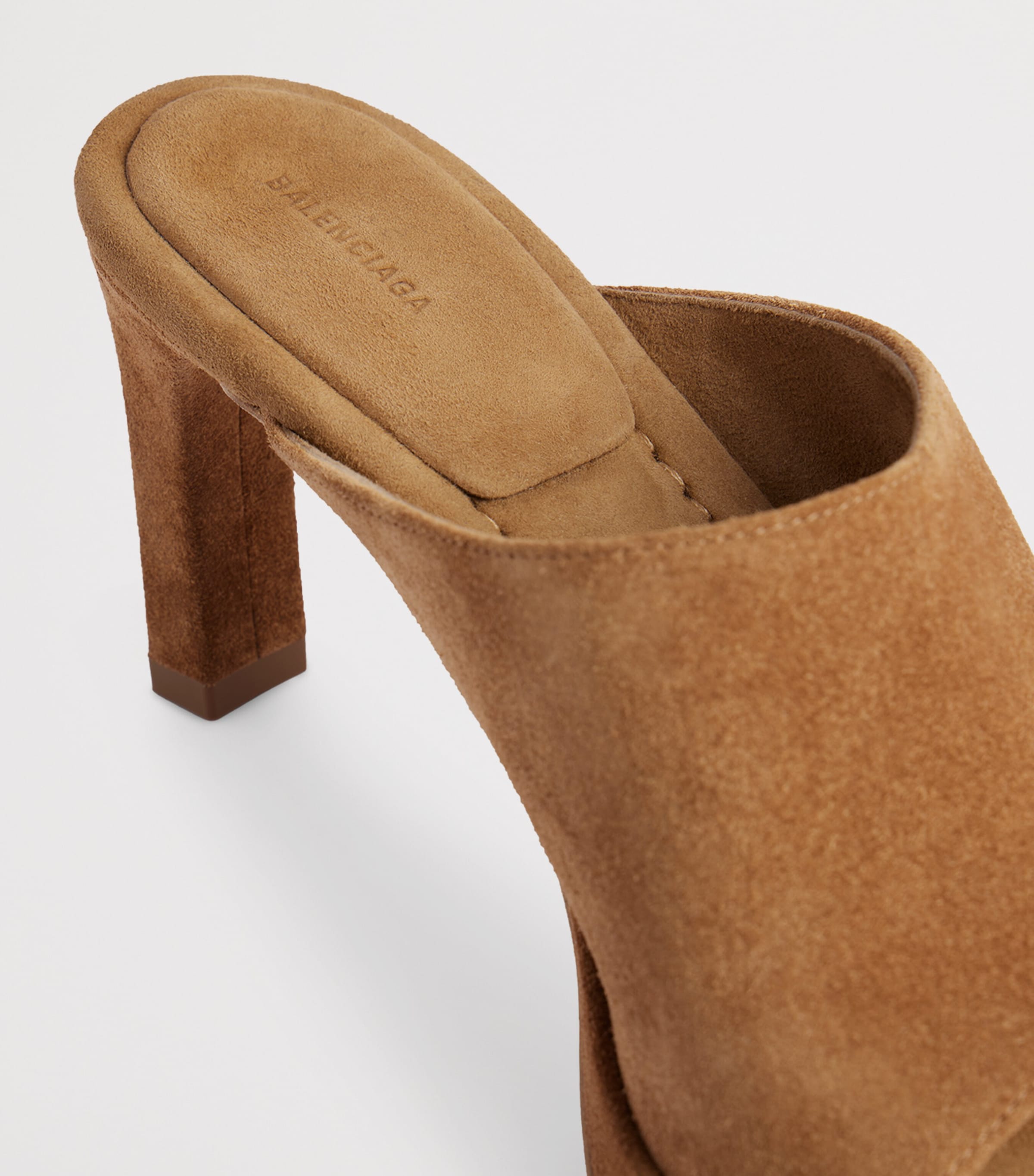Balenciaga Suede Fargo Heeled Mules 80 Image 6