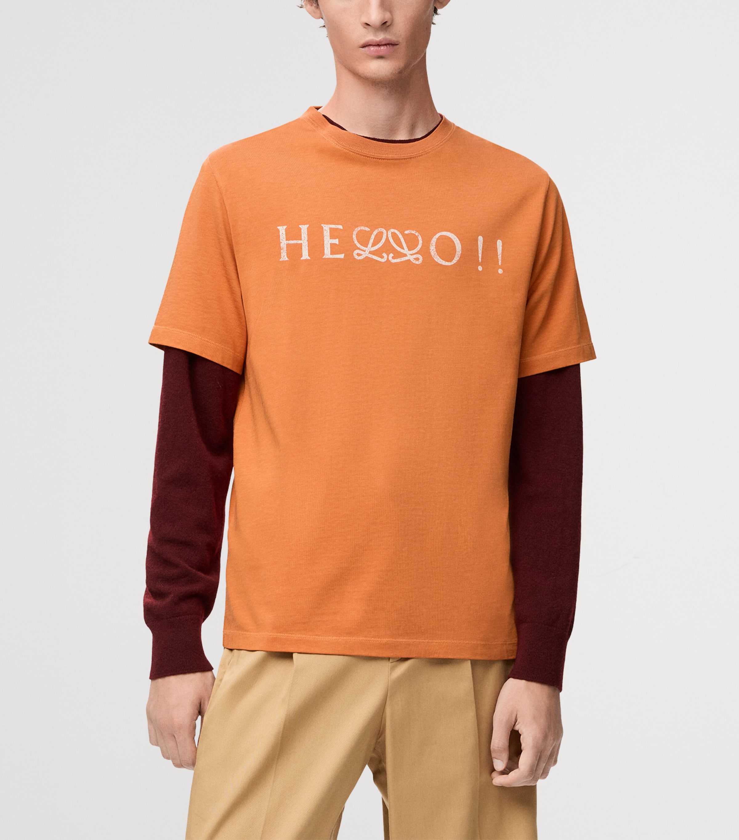 Cotton Anagram T-Shirt ORANGE Image 3