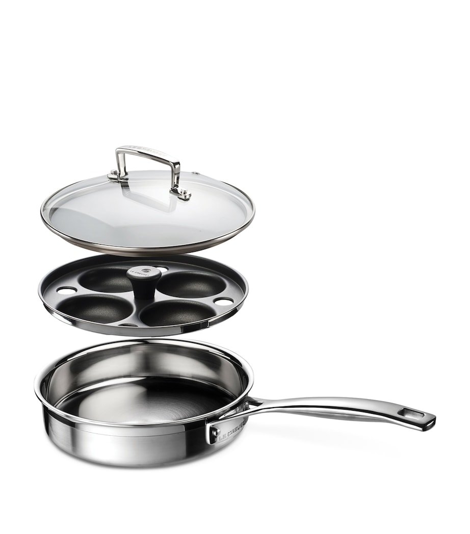 3-Ply Stainless Steel Sauté Pan with Poaching Insert (20cm) STEEL Image 2