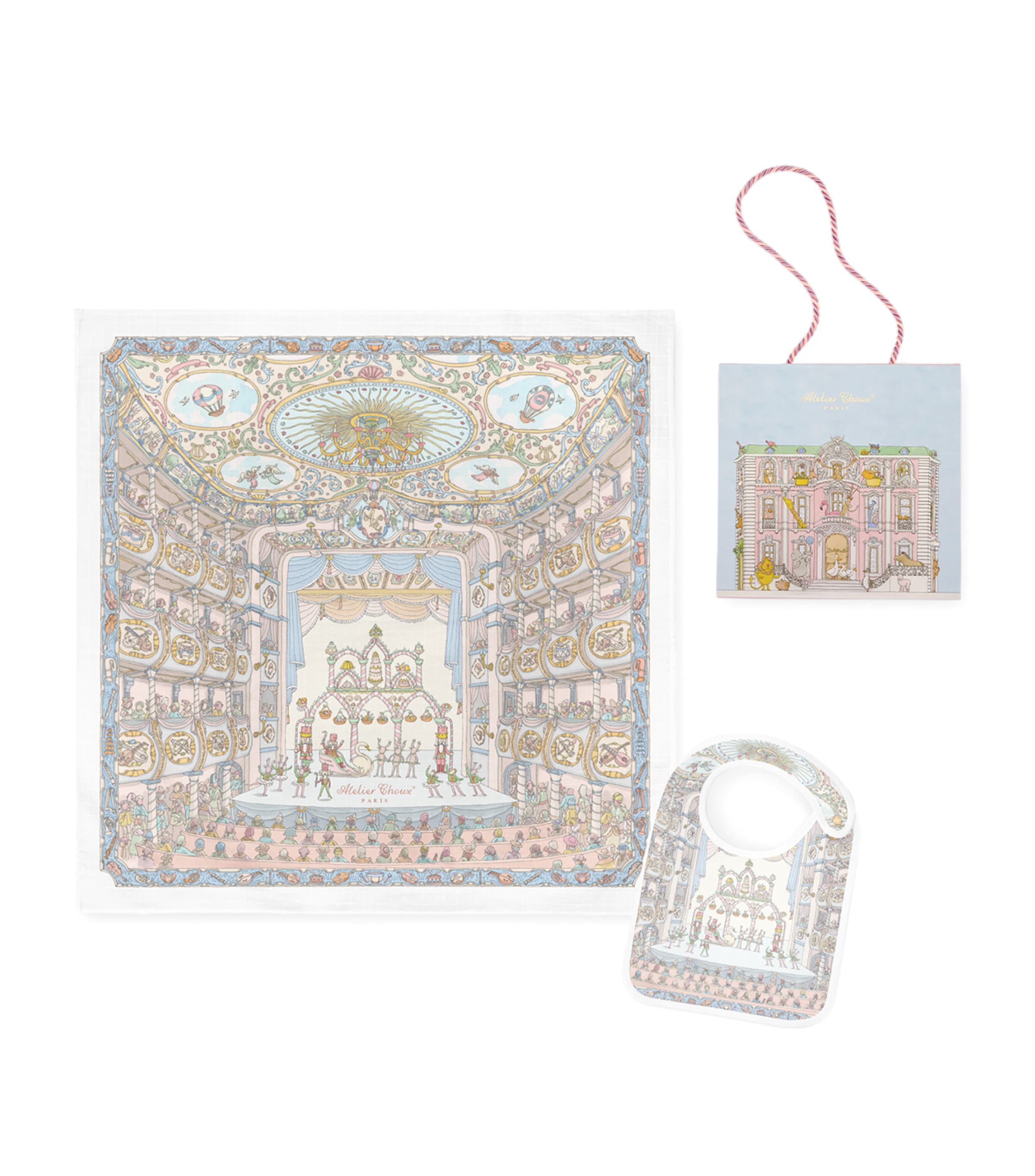 Atelier Choux Nutcracker Blanket, Bib And Bag Gift Set