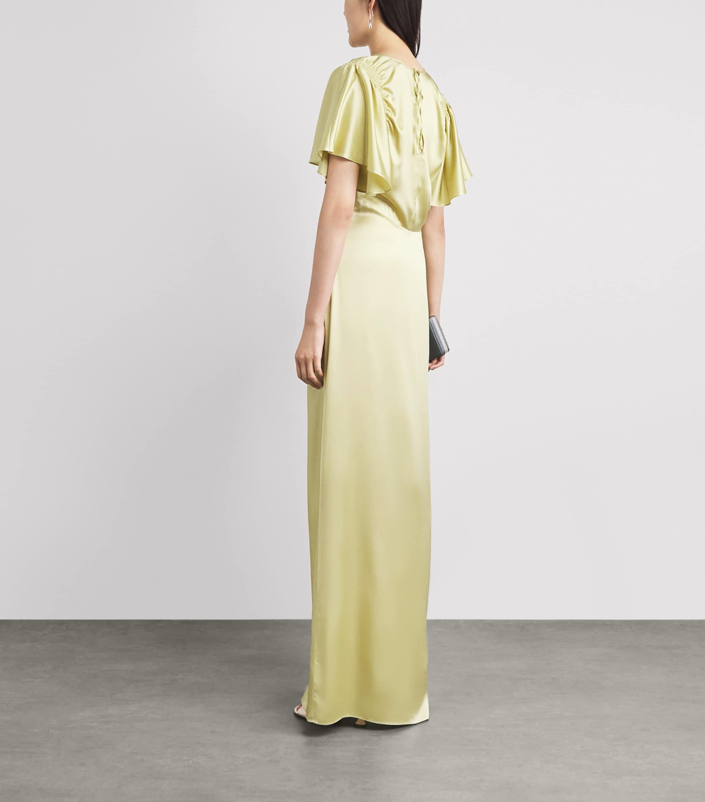 Veronica Beard Womens Silk-Blend Huntleigh Midi Dress Pistachio Image 4