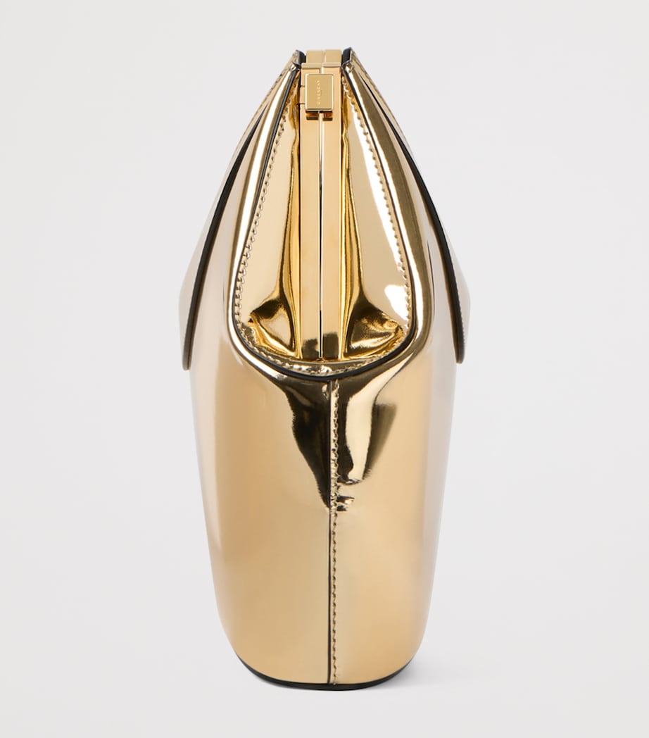 Leather Facet Clutch Bag GOLDEN Image 2