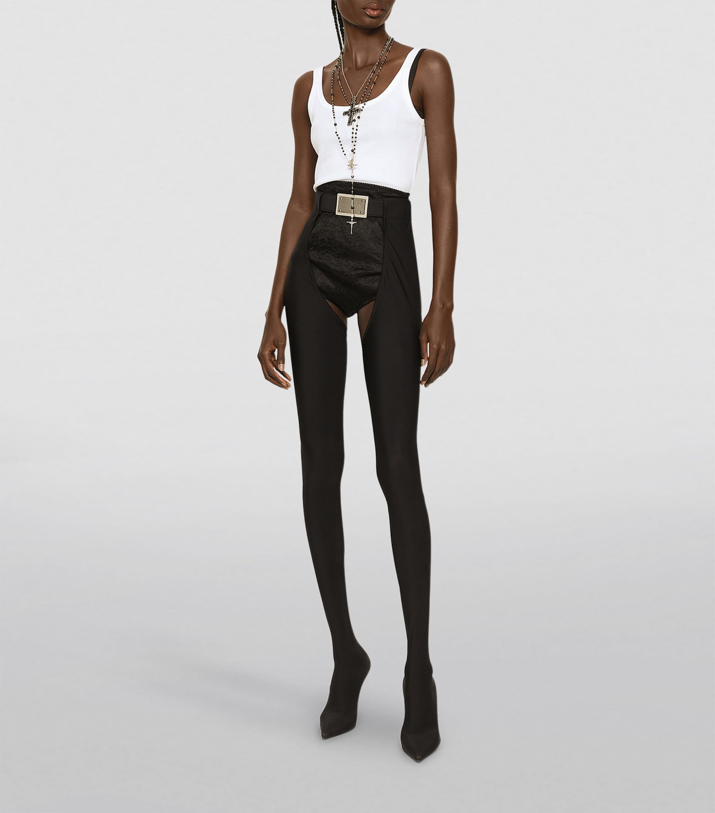 KIM DOLCE&GABBANA Tank Top W0800-OPTICAL WHITE Image 3