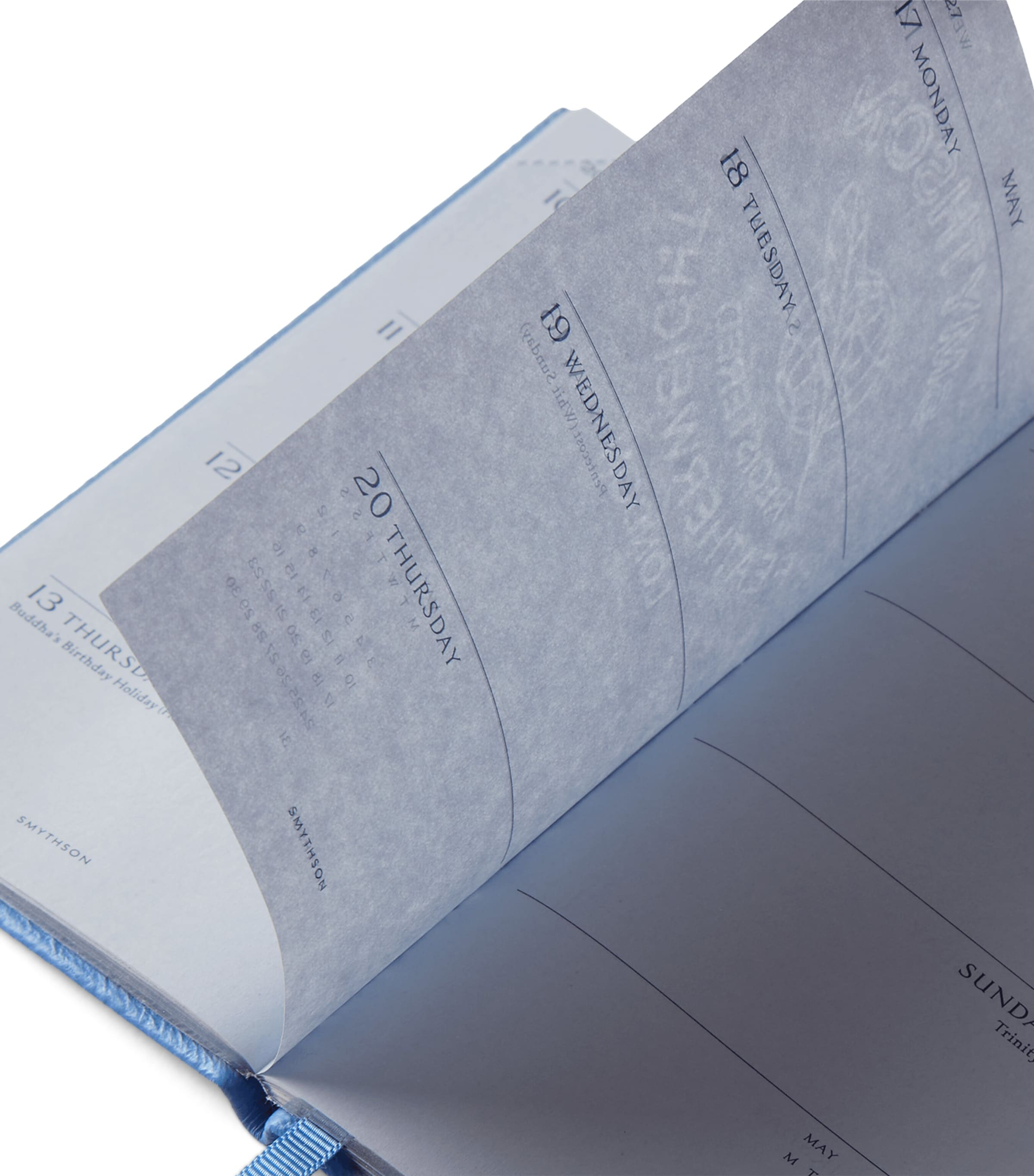 Smythson Leather Panama Weekly Diary 2027 Nile Blue Image 3