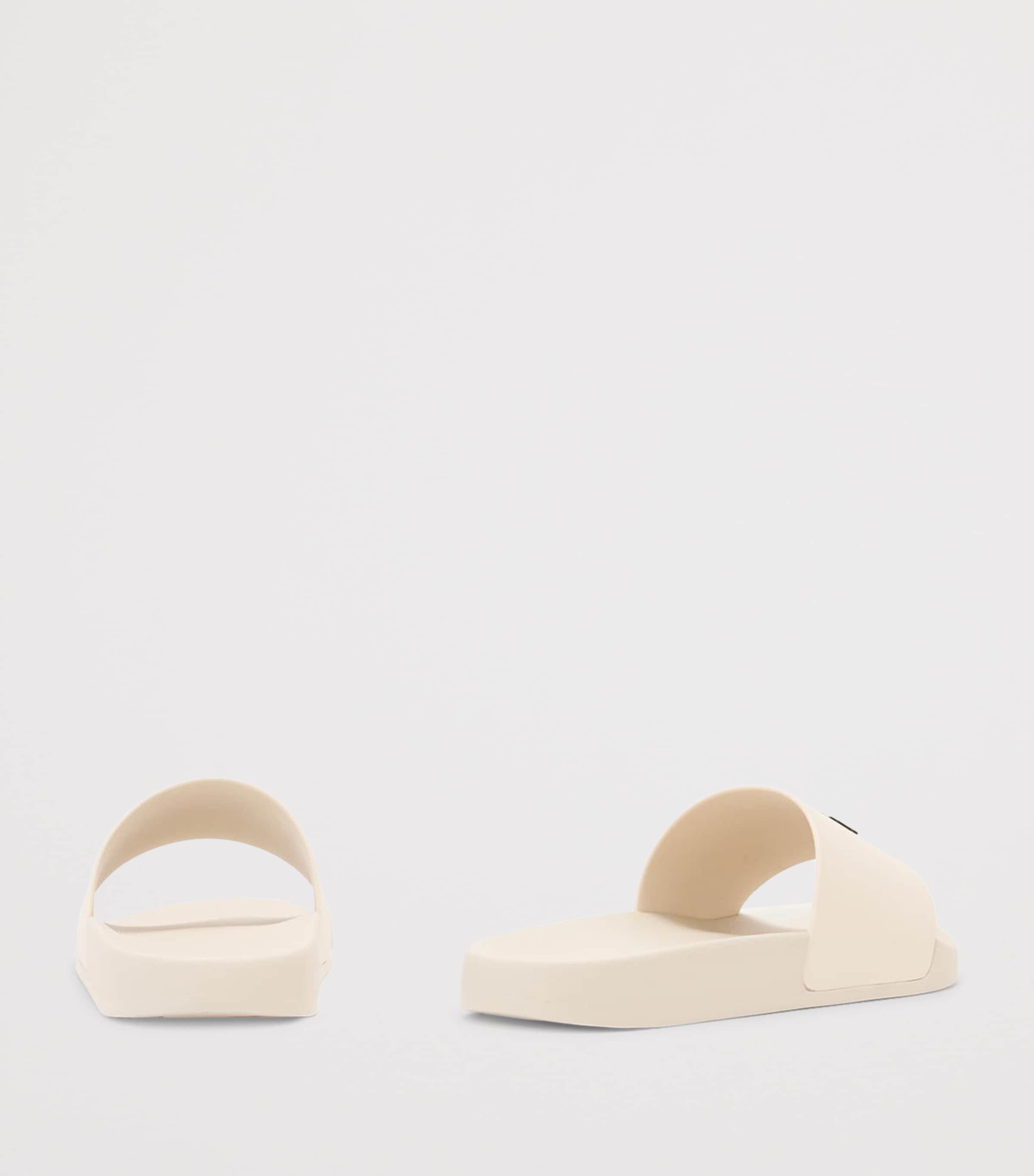AllSaints Rubber Date Slides Chalk White Image 6