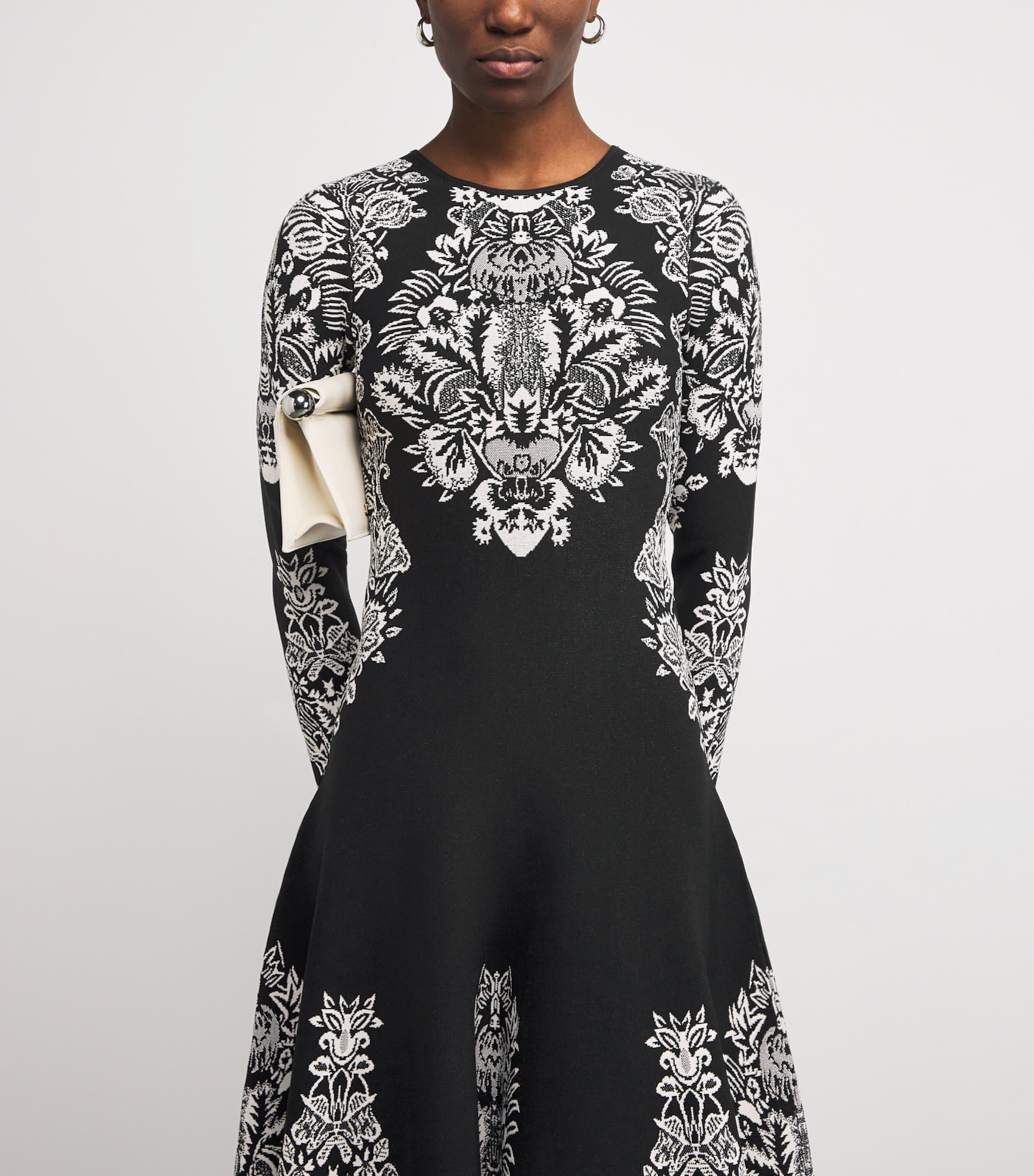 Jacquard Callista Midi Dress NOIR Image 6
