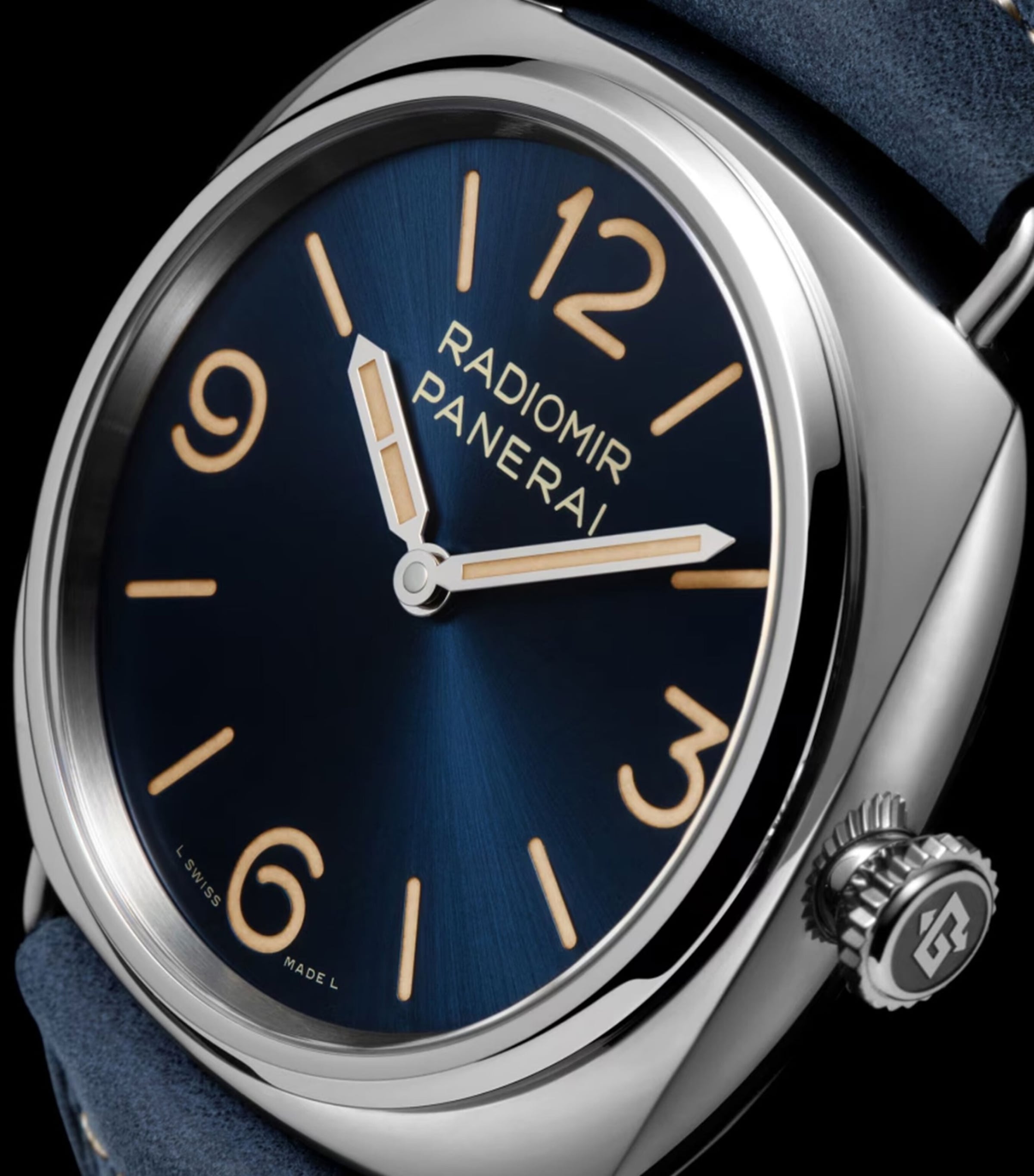 Steel Radiomir Tre Giorni Watch 45mm BLUE Image 4