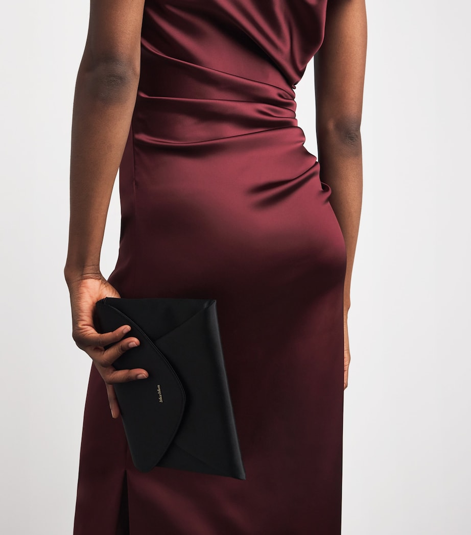 Stretch-Satin Maxi Dress RASPBERRY Image 4