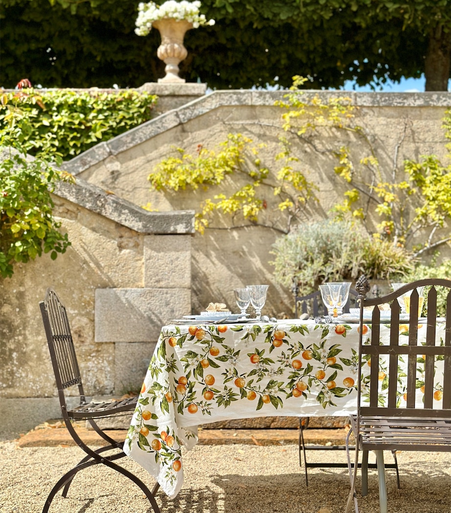 Linen L'Orangerie Tablecloth (380cm x 165cm) ORANGE Image 5