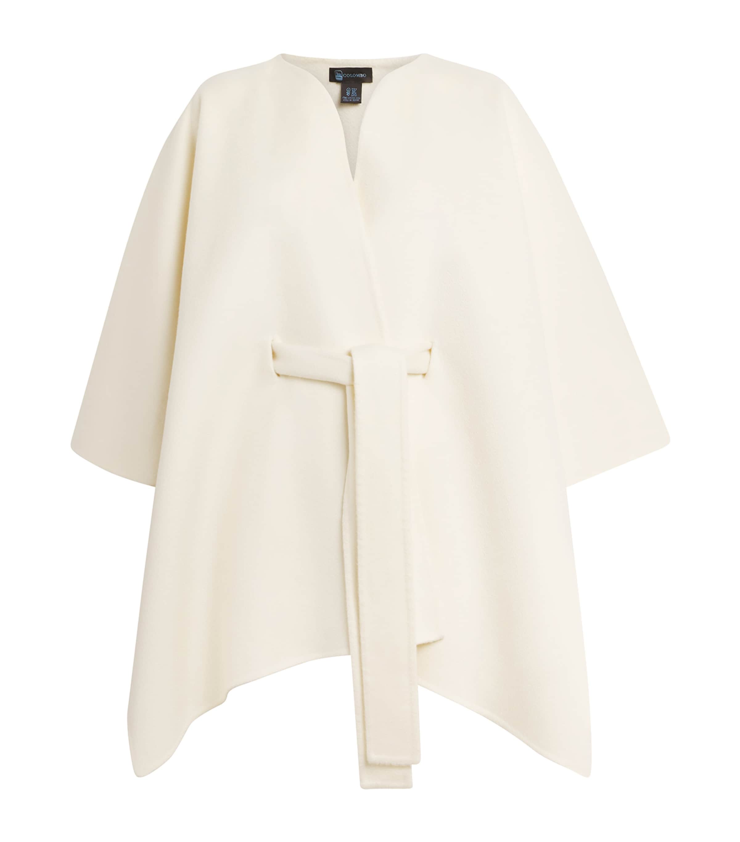 Colombo Womens Cashmere Belted Cape Image 1
