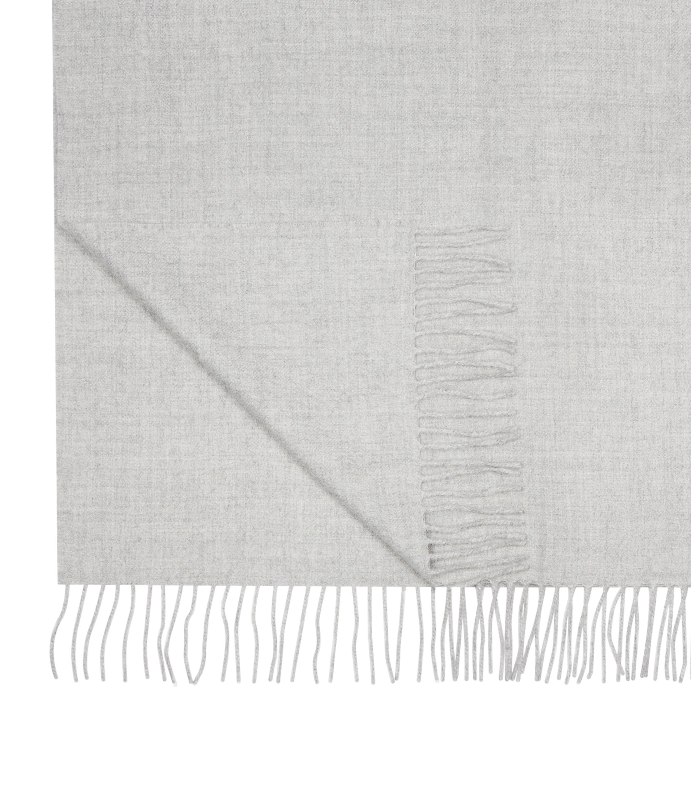 Simple Things Natural Wool Throw (180cm x 130cm) Light Grey Natural Image 2