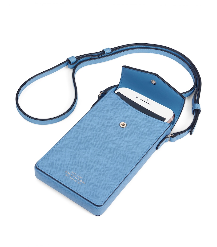 Leather Panama Envelope Phone Case NILE BLUE Image 2