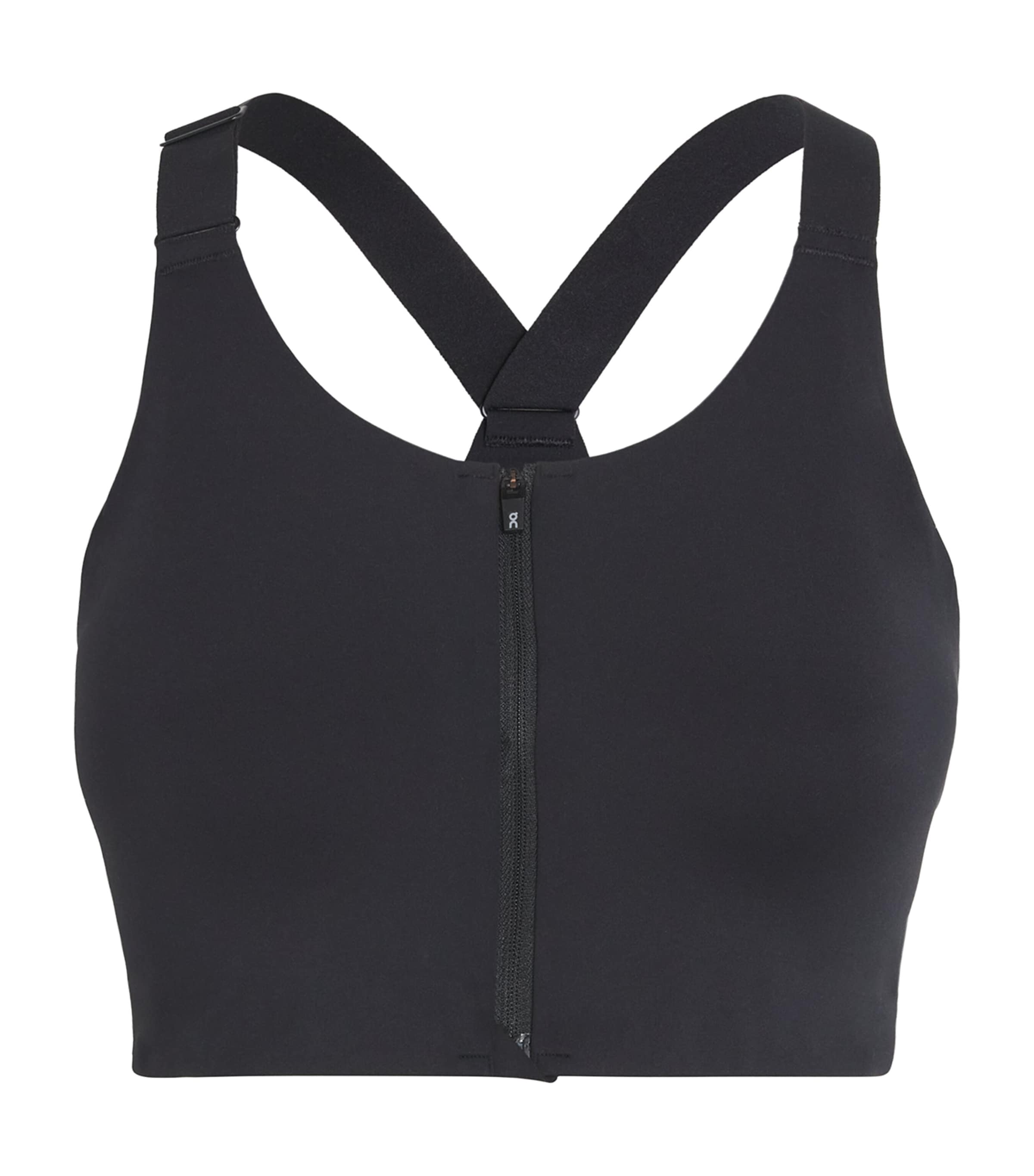 On Endurance Zip-up Bra In Black