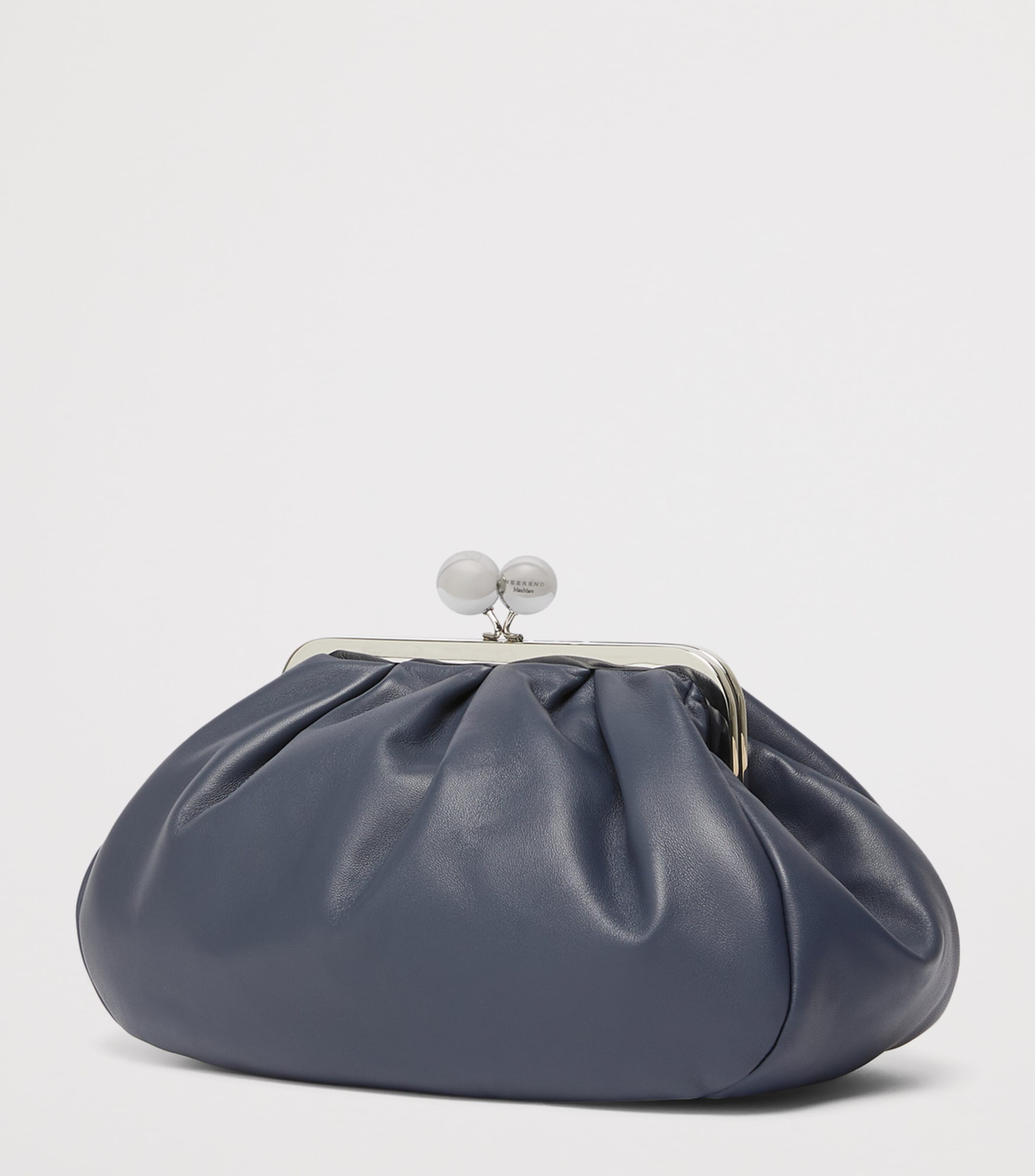 Weekend Max Mara Medium Leather Pasticcino Clutch Bag Ultramarine Image 3