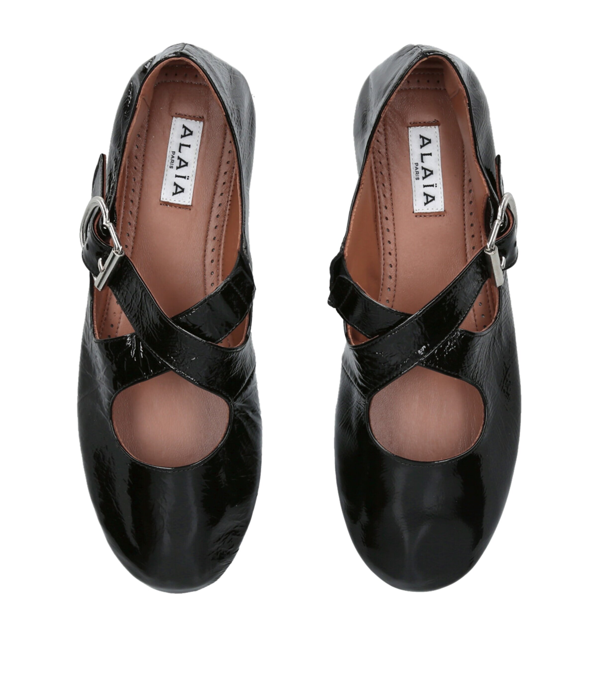Alaïa Patent Leather Criss Cross Pumps Black Image 4