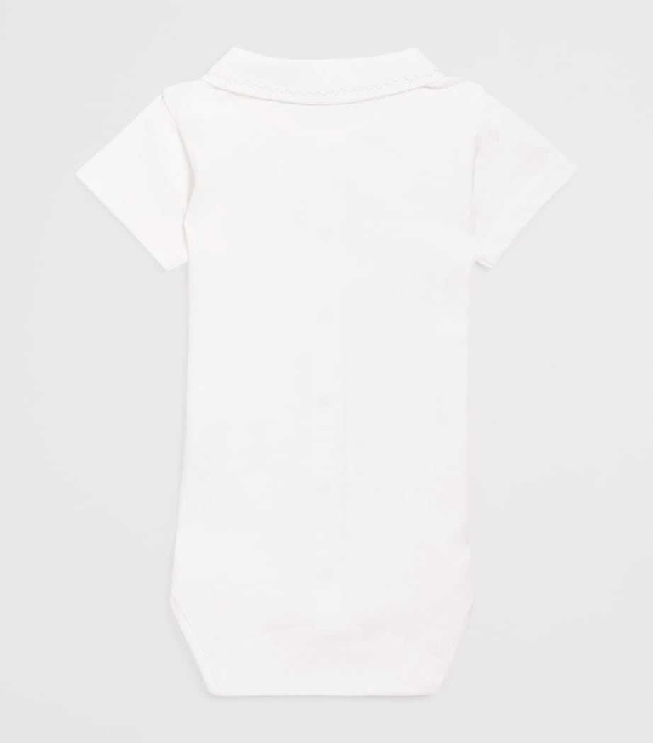 Tartine et Chocolat Cotton Peter Pan Collar Bodysuit (1-9 Months) Foncé Image 2