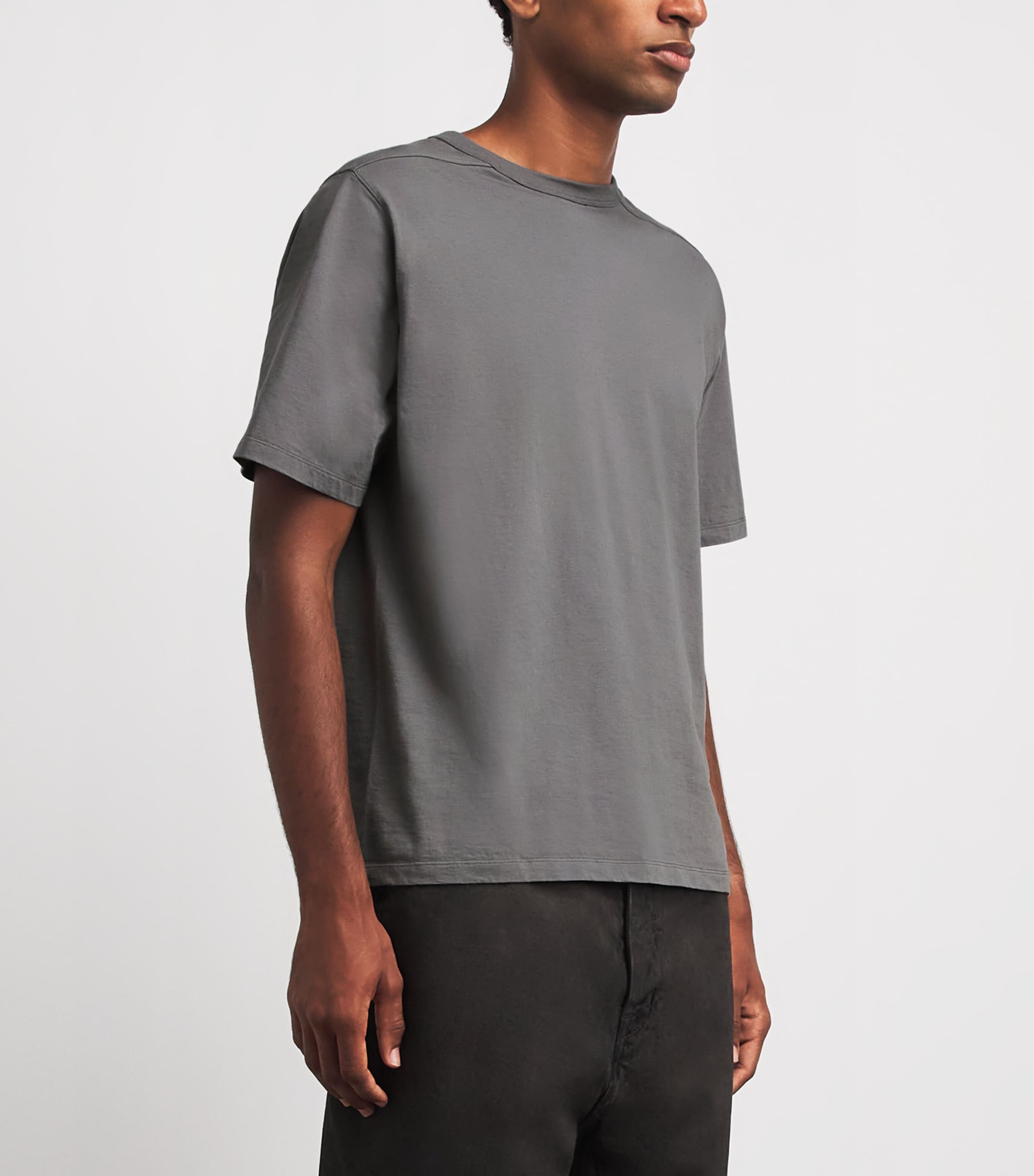 Rick Owens Cotton Jersey Brad T-Shirt Steel Image 4