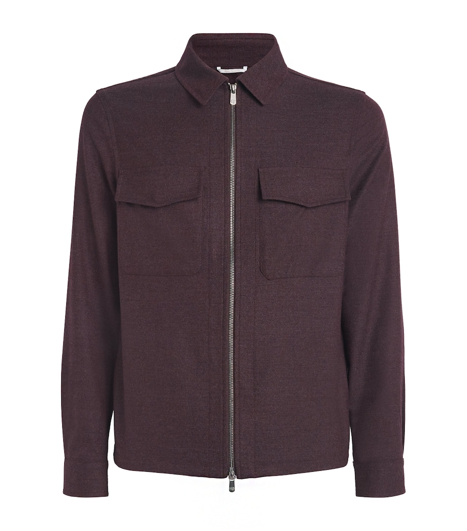 Cashmere 2-Way Zip Jacket 27 - BURGUNDY Image 1
