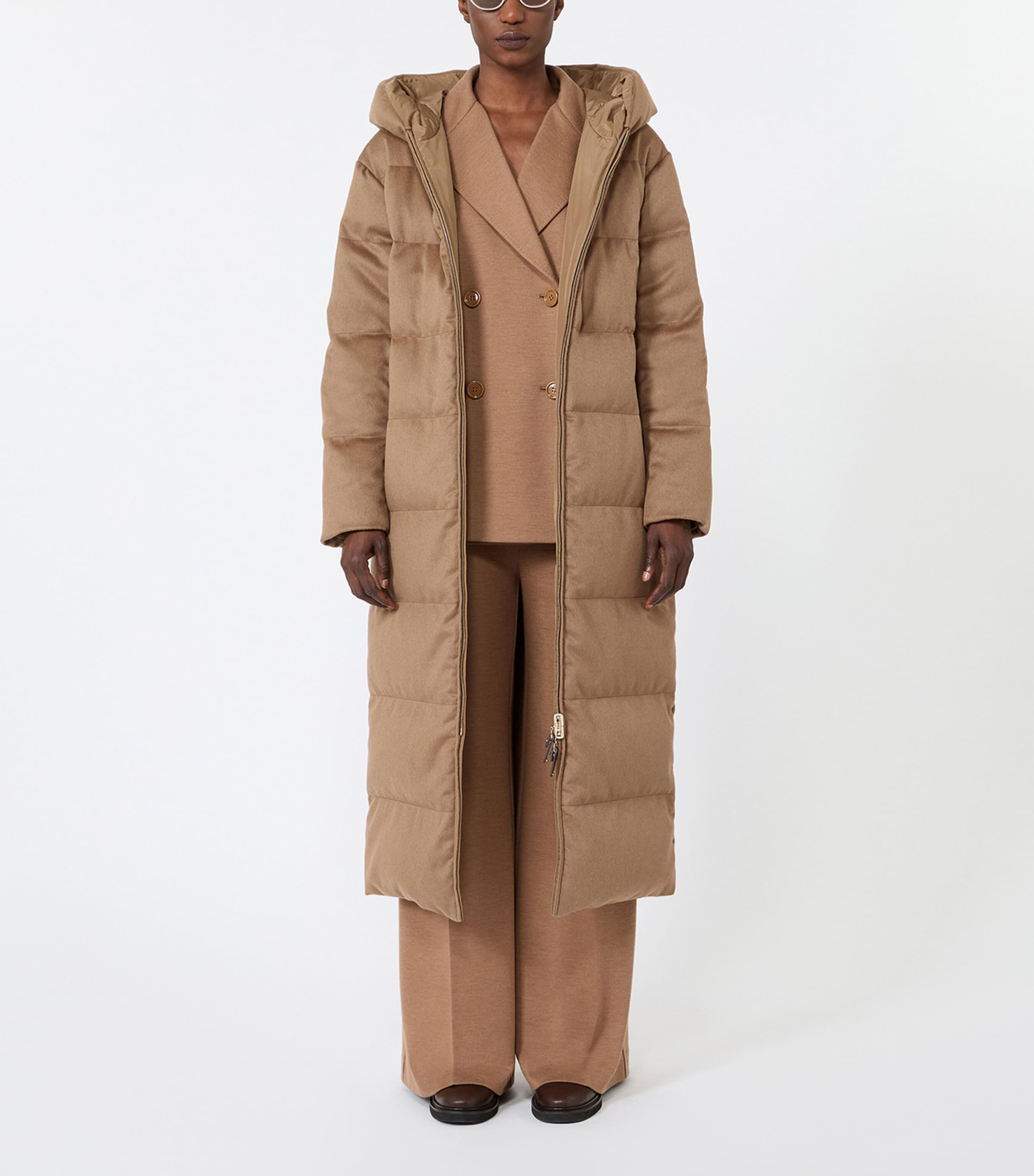 Max Mara Womens Camel-Wool Reversible Puffer Coat Camel Image 2