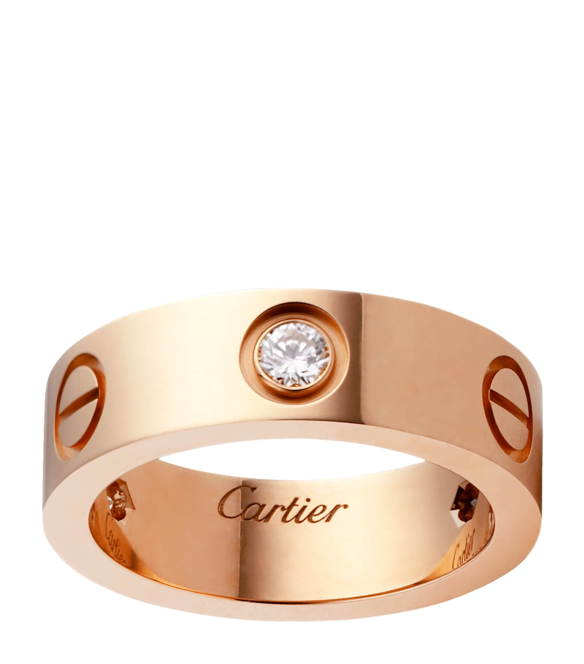 Cartier Rose Gold and Diamond LOVE Ring Harrods UK