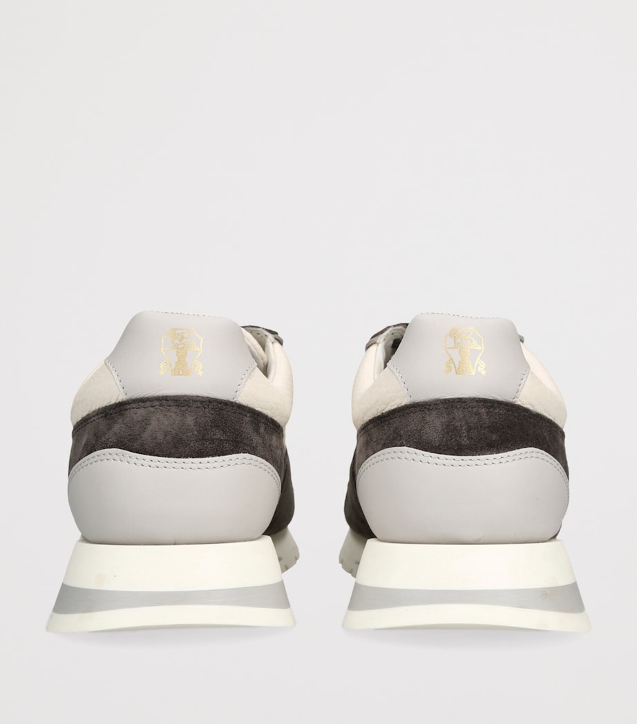 Suede-Calfskin Runners Sneakers WHITE/OTH Image 2