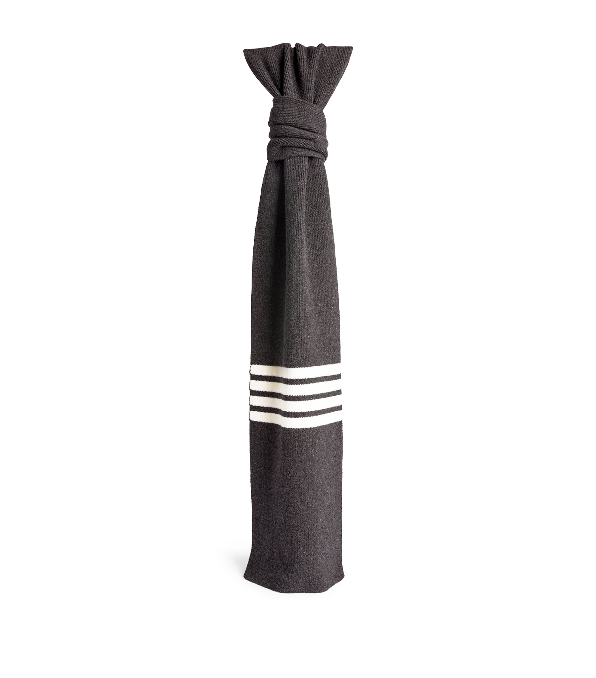 Thom Browne Cashmere 4-Bar Scarf Dark Grey Image 3
