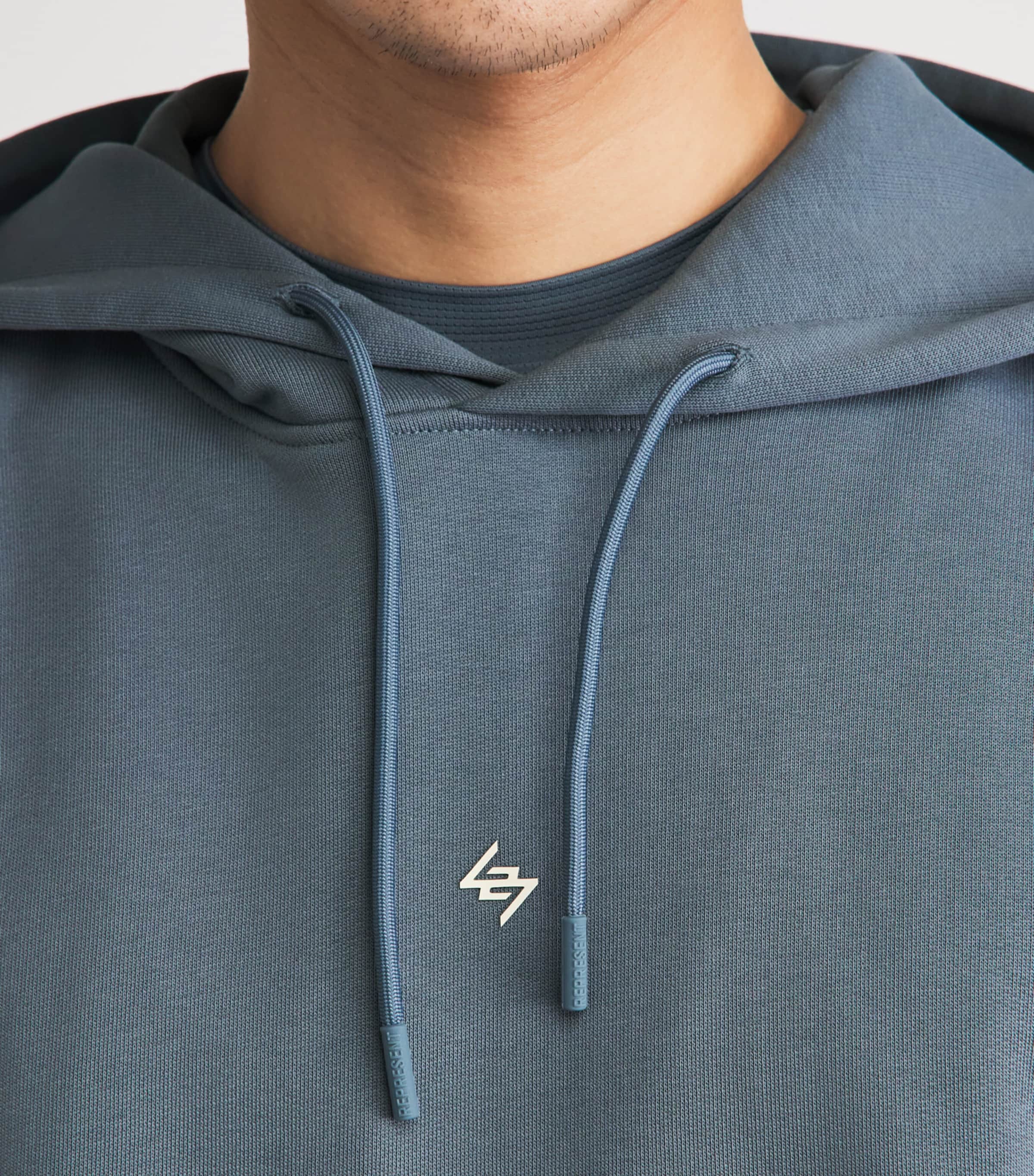 Represent 247 Mens Cotton 247 DNA Hoodie Dusky Navy Image 3