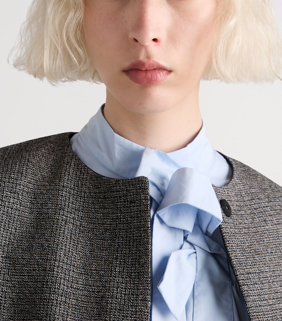 Cotton Poplin Pussybow Shirt F0M10 Image 4