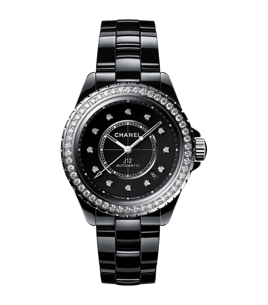 Ceramic, Steel and Diamond J12 Calibre 12.1 Watch 38mm BLACK Image 1