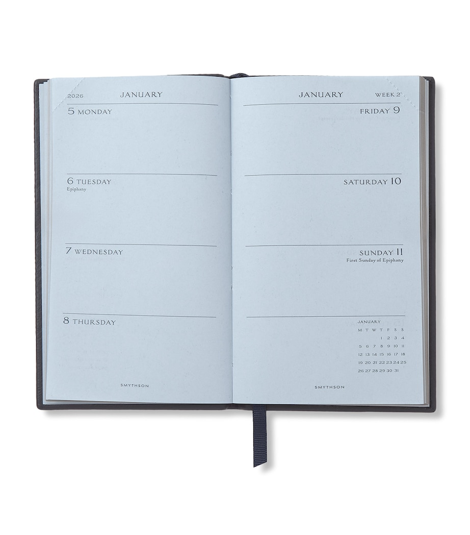 Panama Leather Weekly Diary 2026 NAVY Image 2