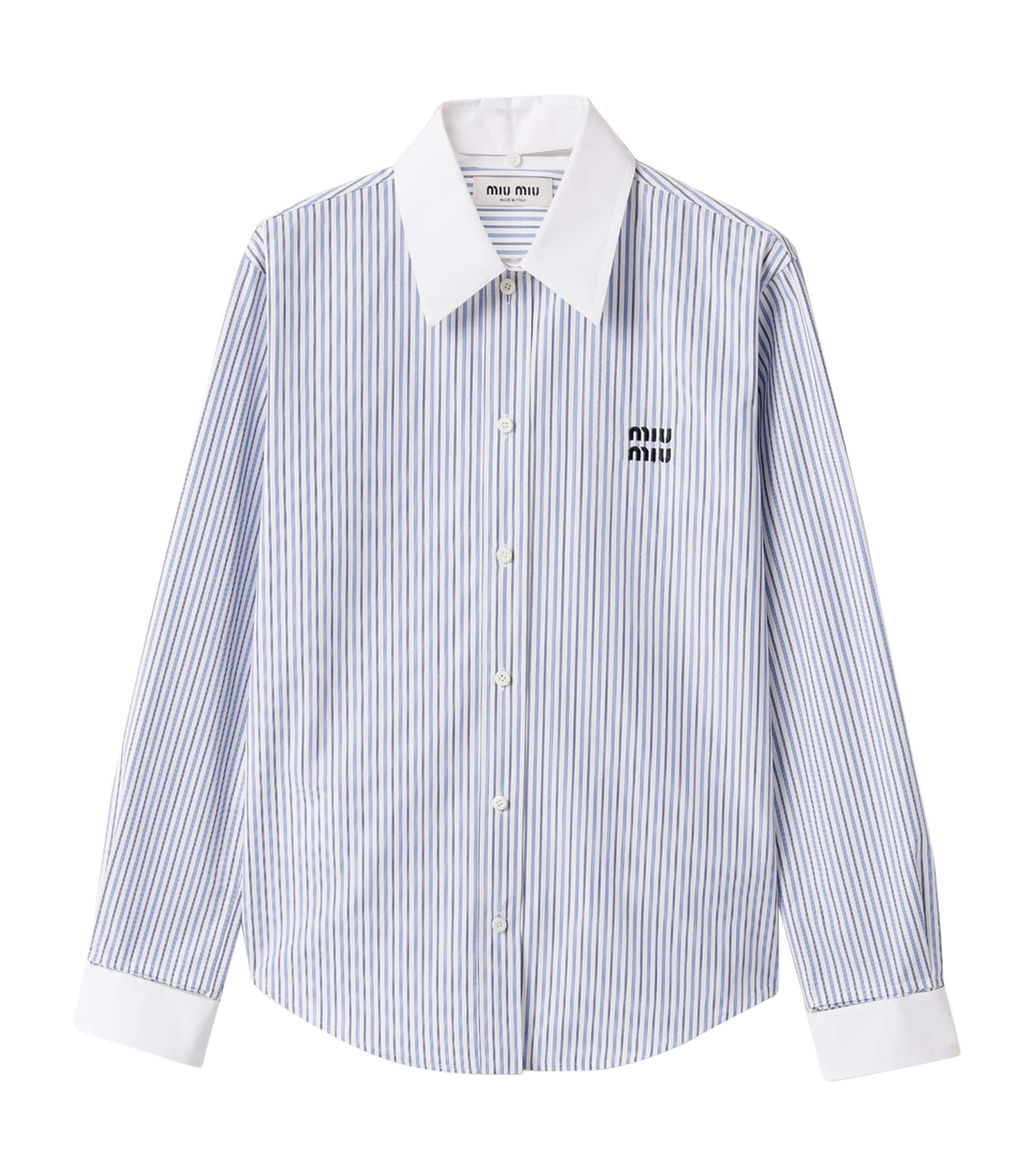 Cotton Poplin Stripe Shirt F0W3B Image 1