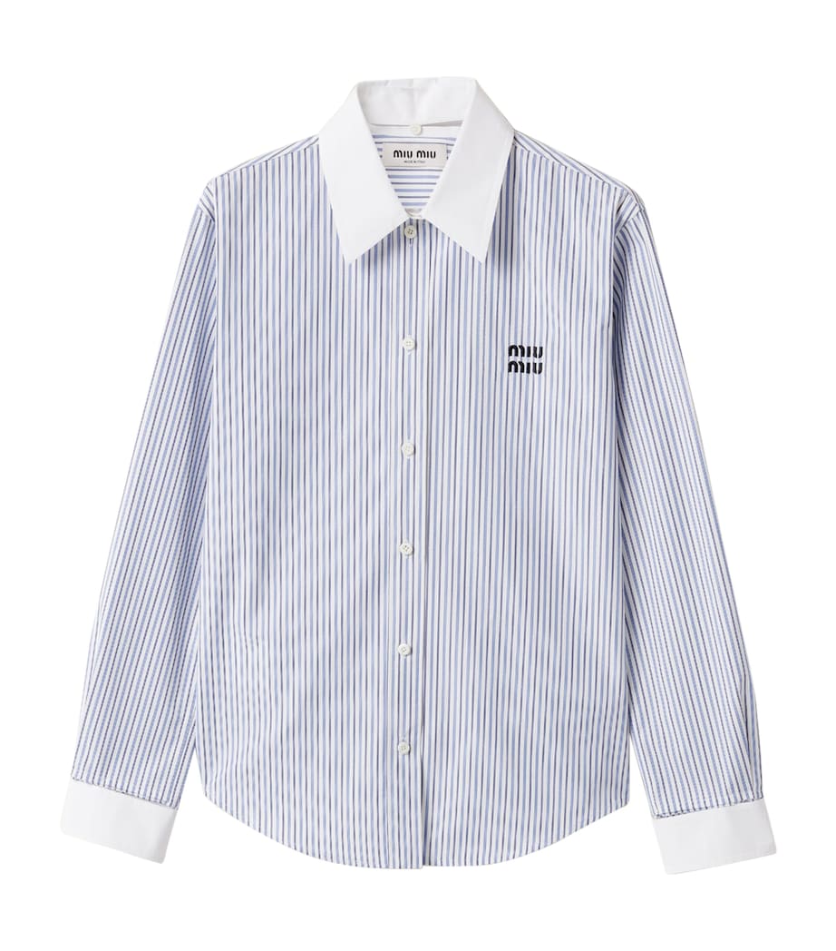 Cotton Poplin Stripe Shirt F0W3B Image 1