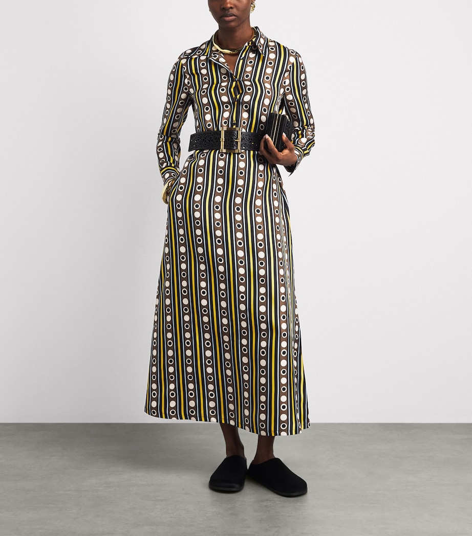 La Doublej Womens Silk Printed Maxi Shirt Dress Sanctuary Image 2