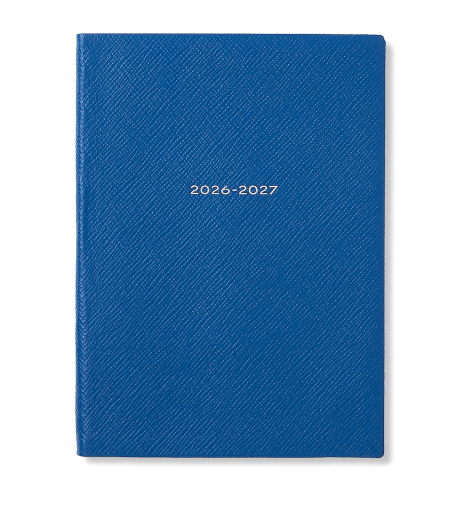 Smythson Leather Soho Weekly Diary 2026-2027 Cerulean Image 1