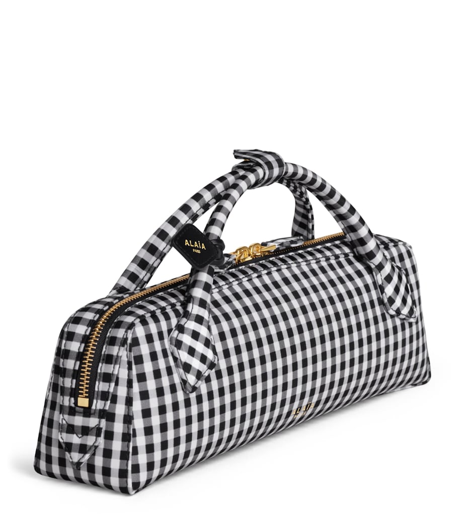 Alaïa Printed Le Teckel Clutch Bag Black/white Image 2