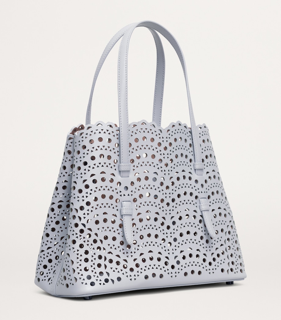 Alaïa Leather Mina 25 Top-Handle Bag Gris Perle Image 4